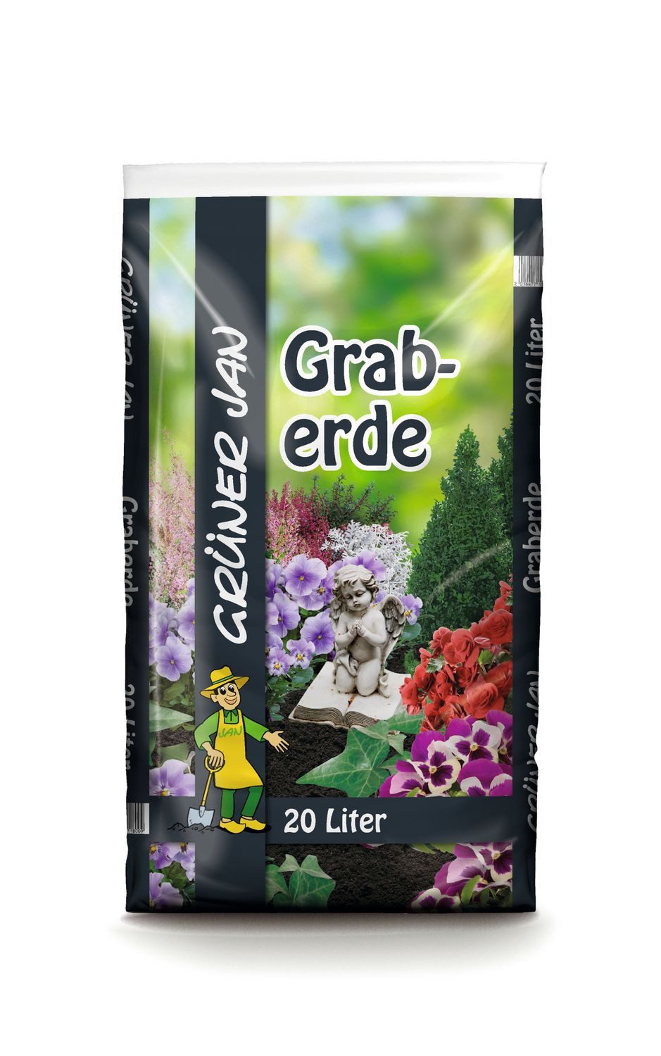 BURI Pflanzerde Graberde 20L Sack Blumenerde Pflanzerde Qualitätserde Gartenerde Fried