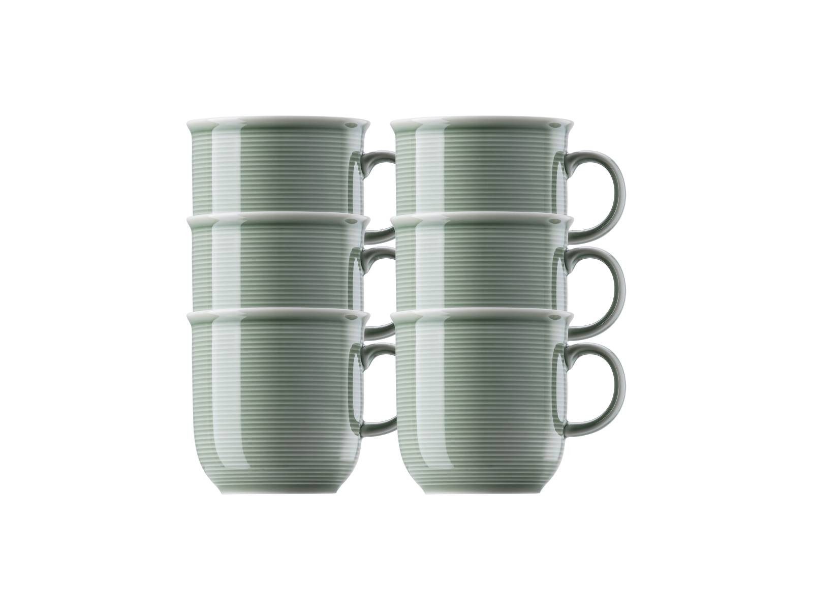 Thomas Porzellan Geschirr-Set Trend Colour Moss Green Becher m H. 0,36 l Set6, Porzellan