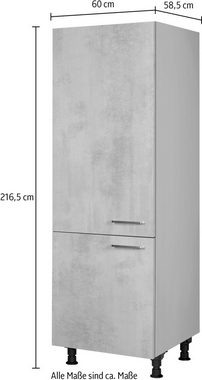 nobilia® Kühlmodul "Riva", für ein Kühl- und Gefrierschrank, Ausrichtung wählbar vormontiert, Ausrichtung wählbar, Breite/Höhe: 60/216,6 cm