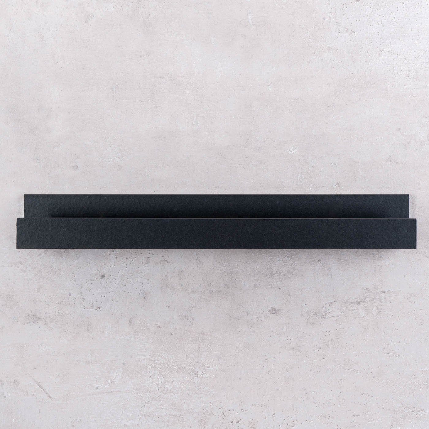 Levandeo® Bilderleiste, Bilderleiste L40cm Schwarz MDF Holz Wandregal Kurz Wanddeko