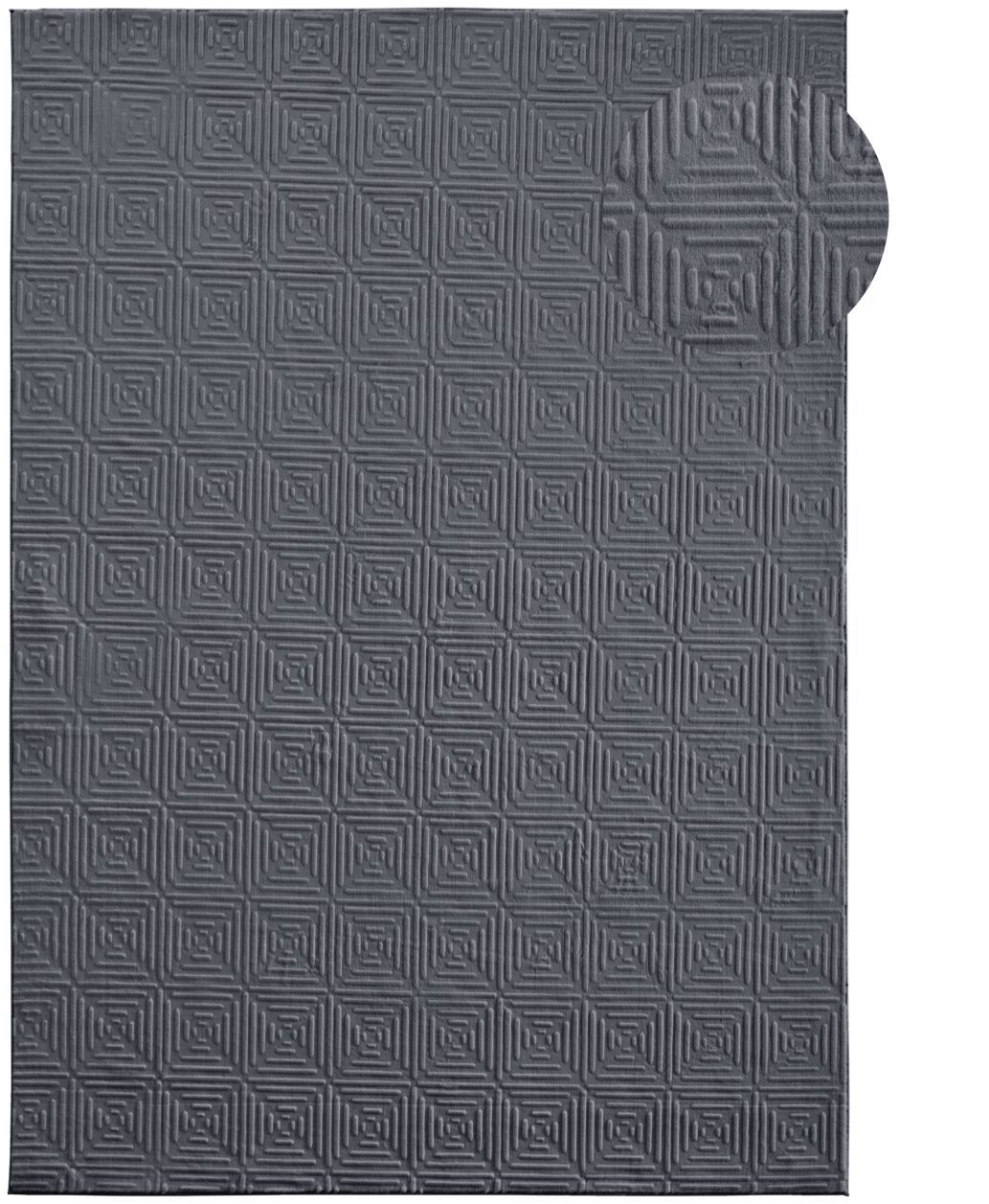 TaraCarpet Teppich Taipe-Piastrella Hasenfell extra weich Hoch-Tief-Struktu günstig online kaufen