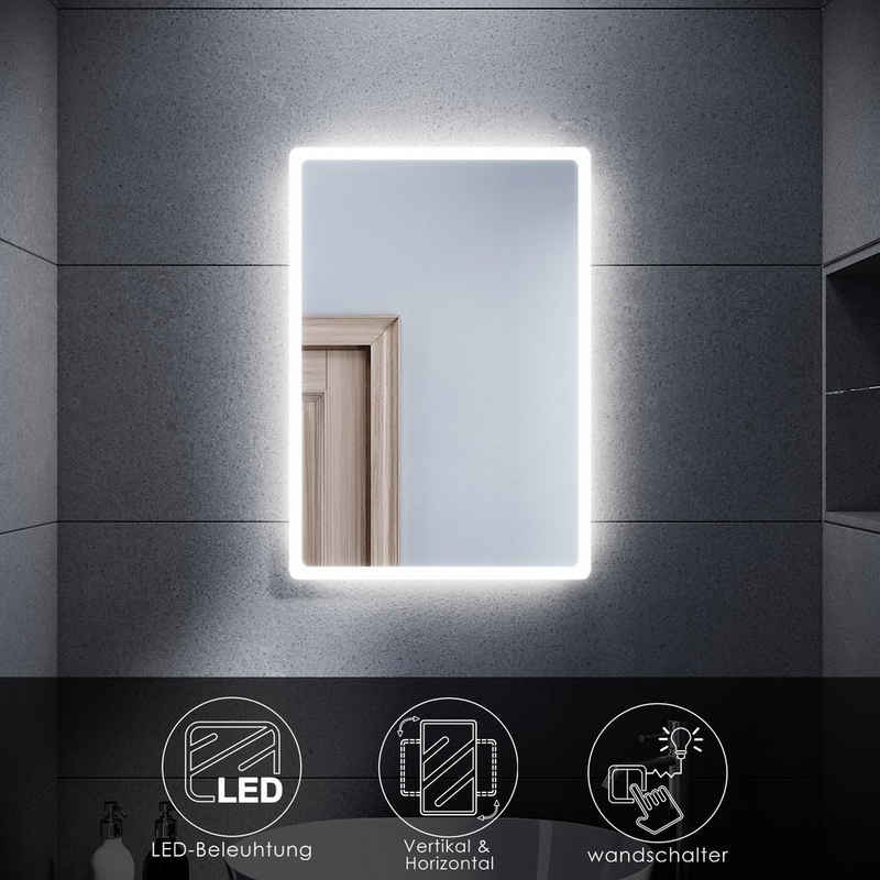 SONNI Badspiegel »Badezimmerspiegel mit Beleuchtung LED Wandspiegel Kaltweiß IP44«