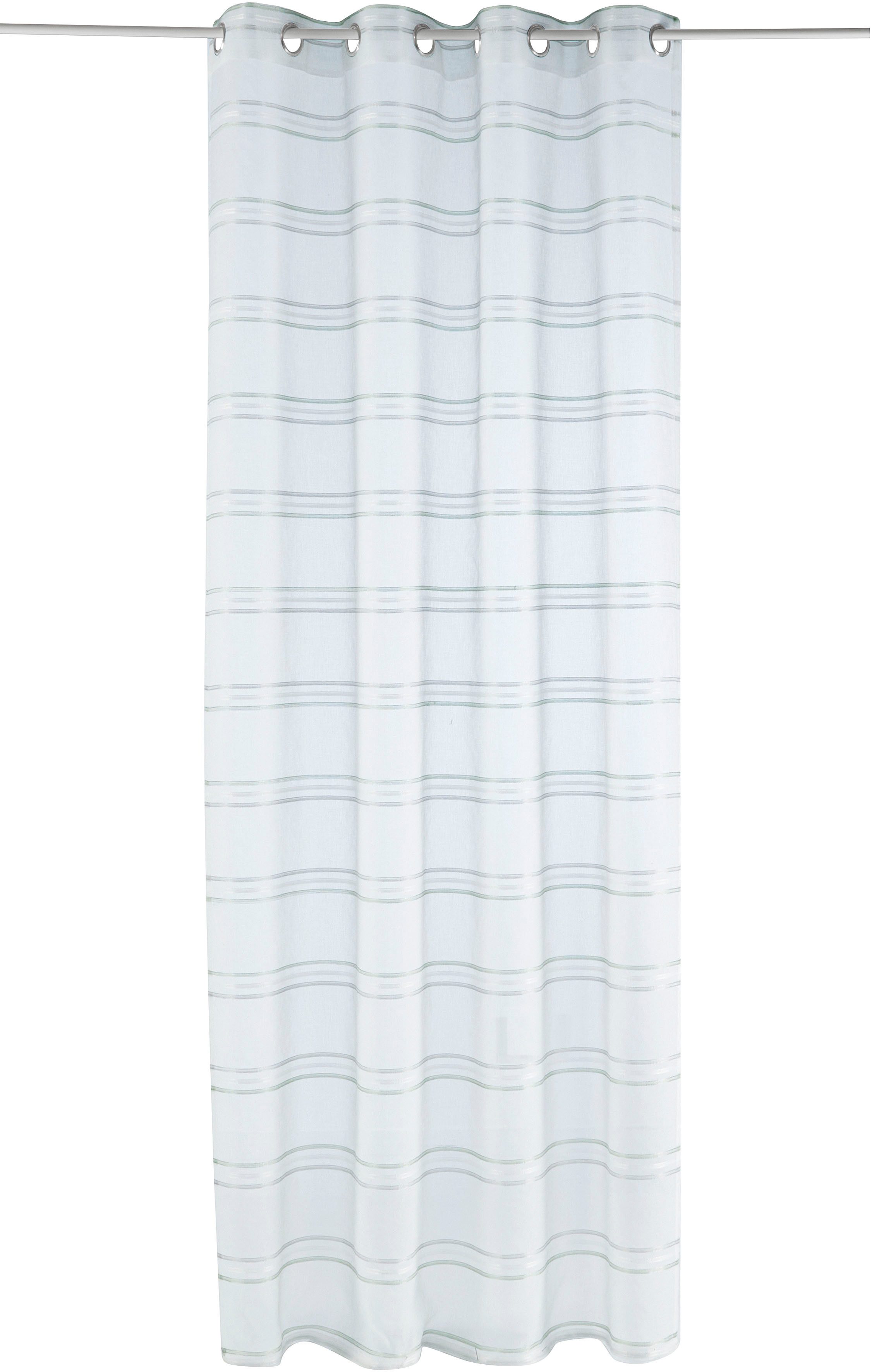 OTTO home Gardine Sirii (1 St), Ösen, halbtransparent, Polyester, Halbtransparent, angenehme Haptik, mit Streifen, modern