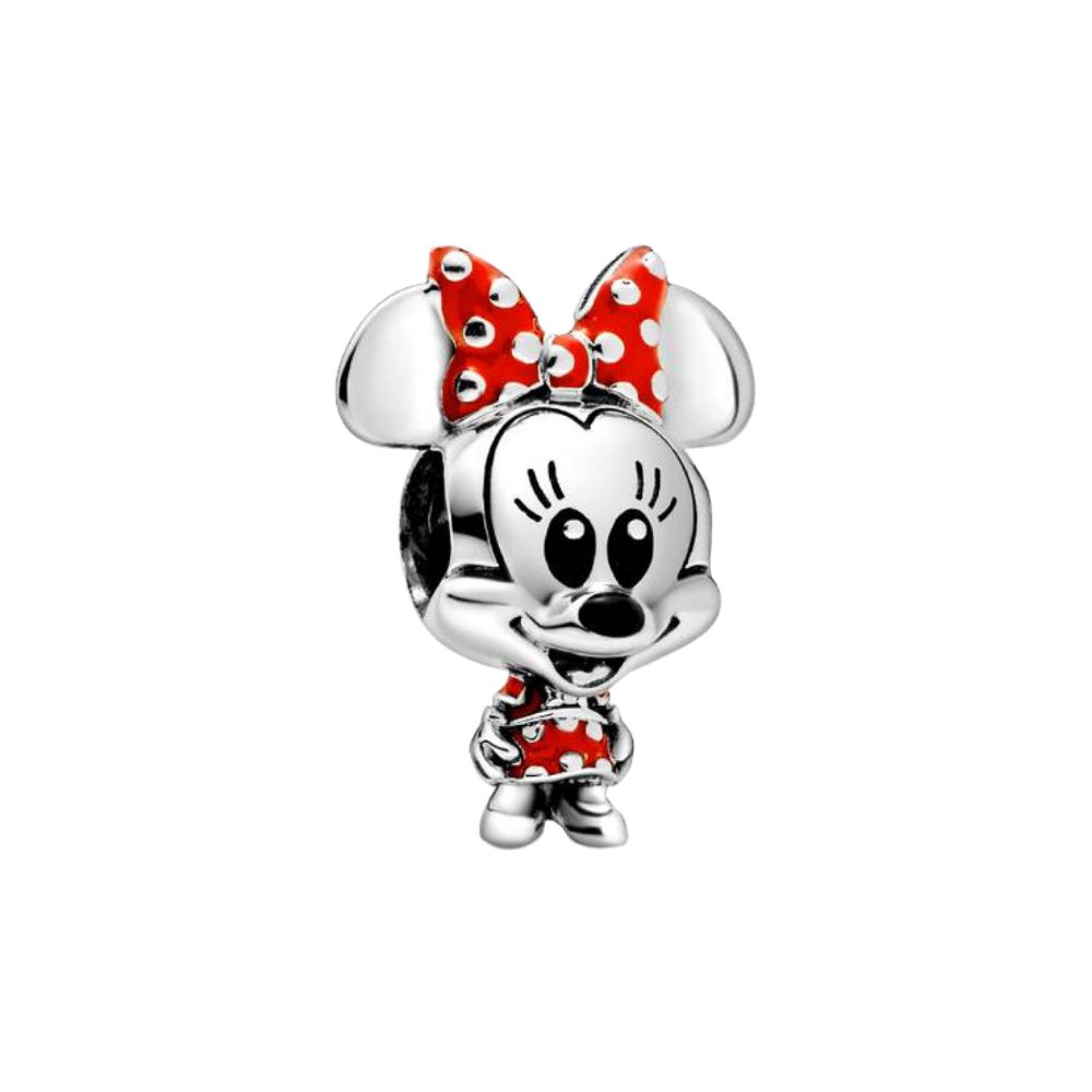Pandora Charm-Einhänger 798880C02*, Disney, Minnie Maus, Kleid, Rot