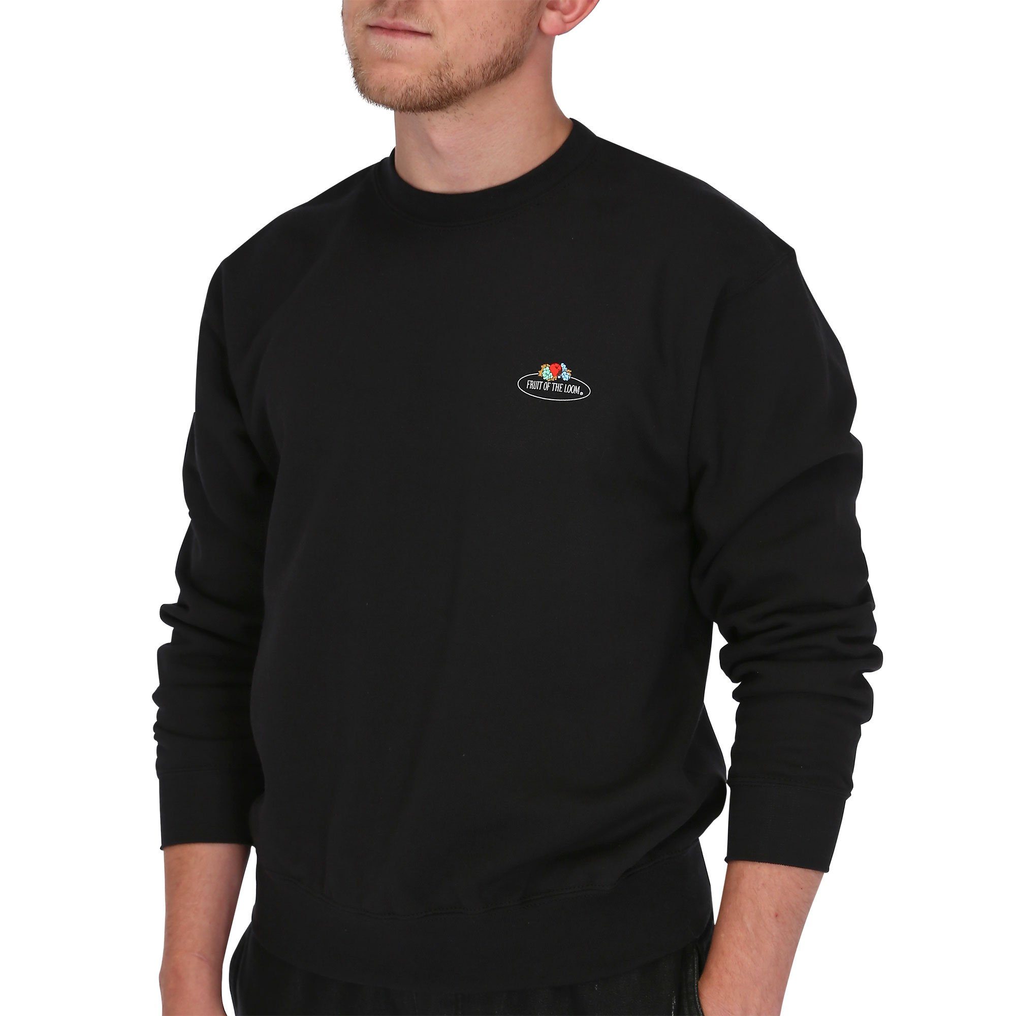 Fruit of the Loom Sweatshirt Sweatshirt mit Vintage-Logo schwarz