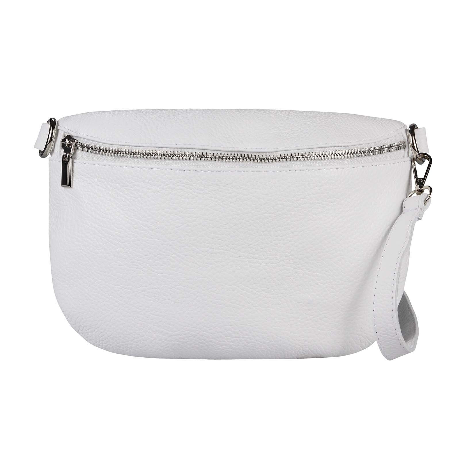 ITALYSHOP24 Bauchtasche Damen Leder Gürteltasche Hüfttasche CrossBody Handytasche, als Schultertasche, CrossOver, Umhängetasche tragbar