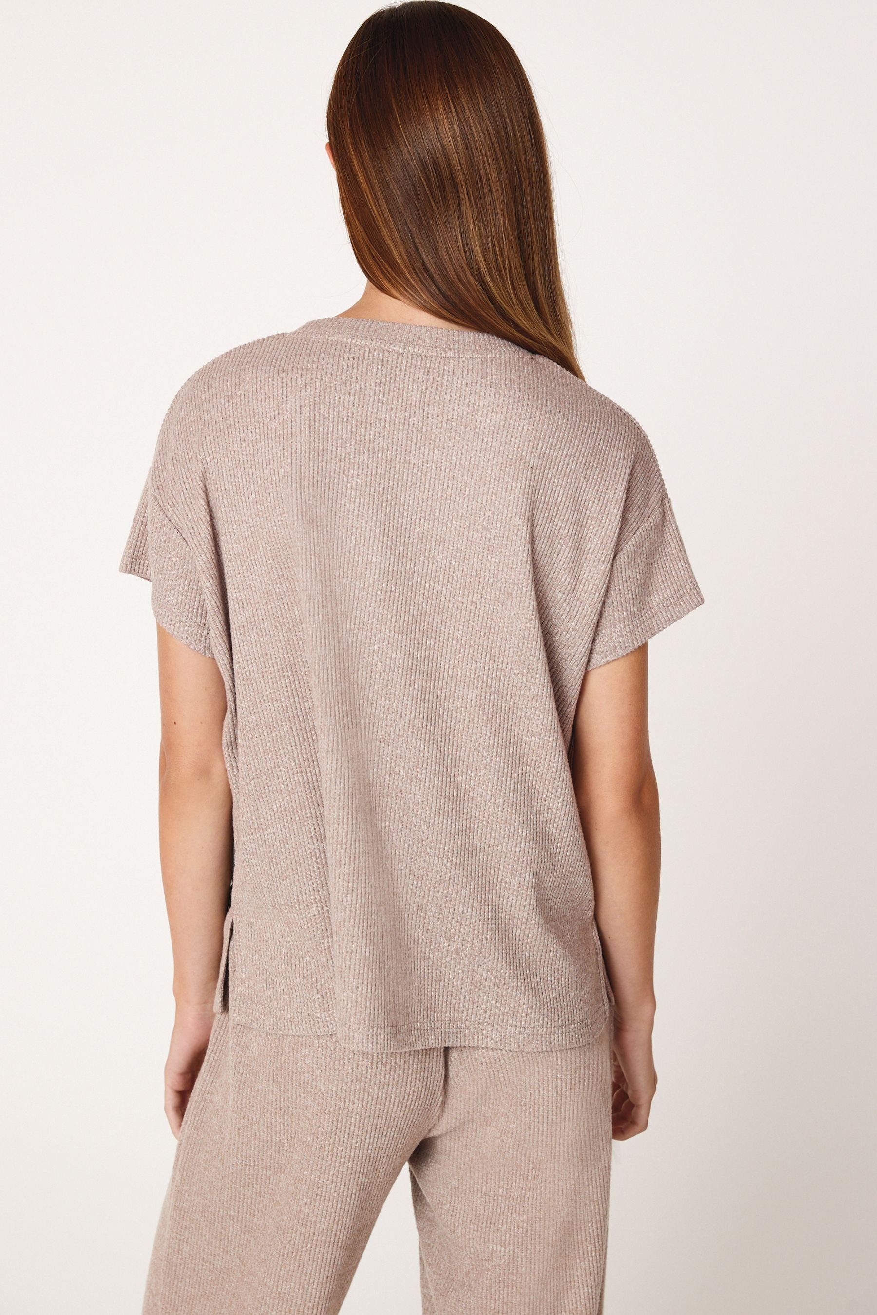 Ted by Geripptes (1-tlg) B Baker T-Shirt Loungewear by T-Shirt B Brown Baker Mocha Ted