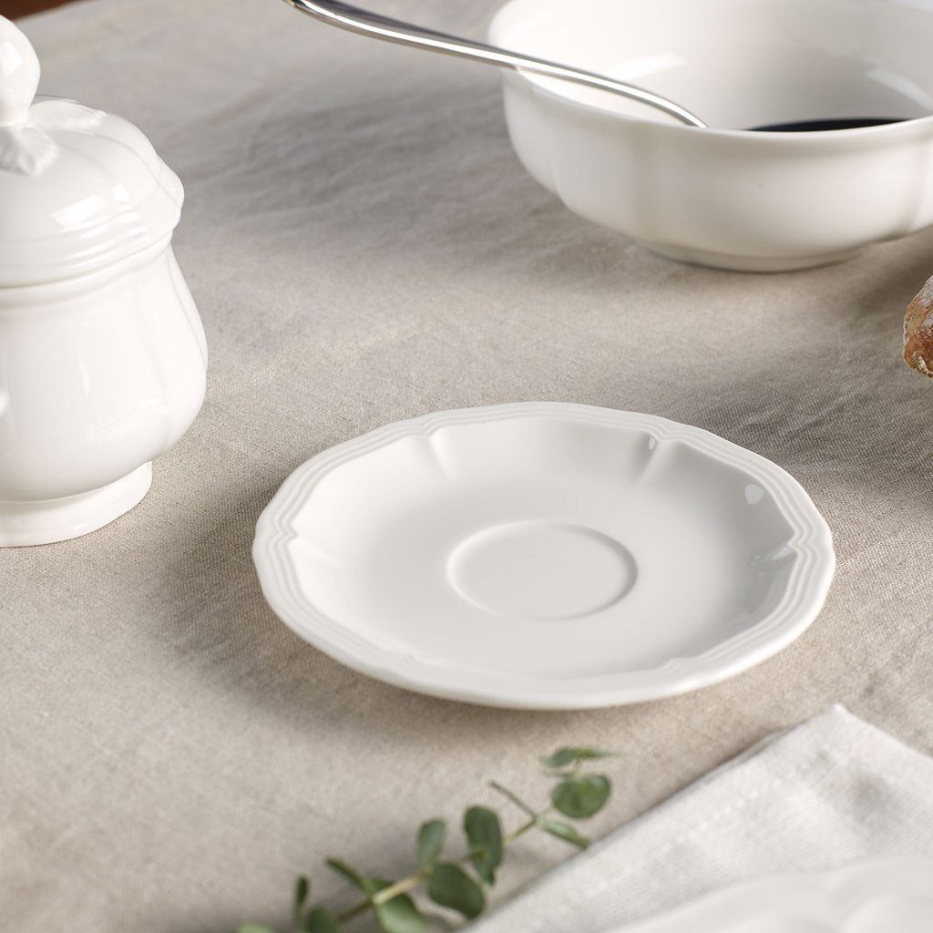 Villeroy & Boch Untertasse Manoir Mokka-/Espresso-Untertasse, (1 St), Premium Porcelain, mikrow.- & spülm.sicher, Made in Germany