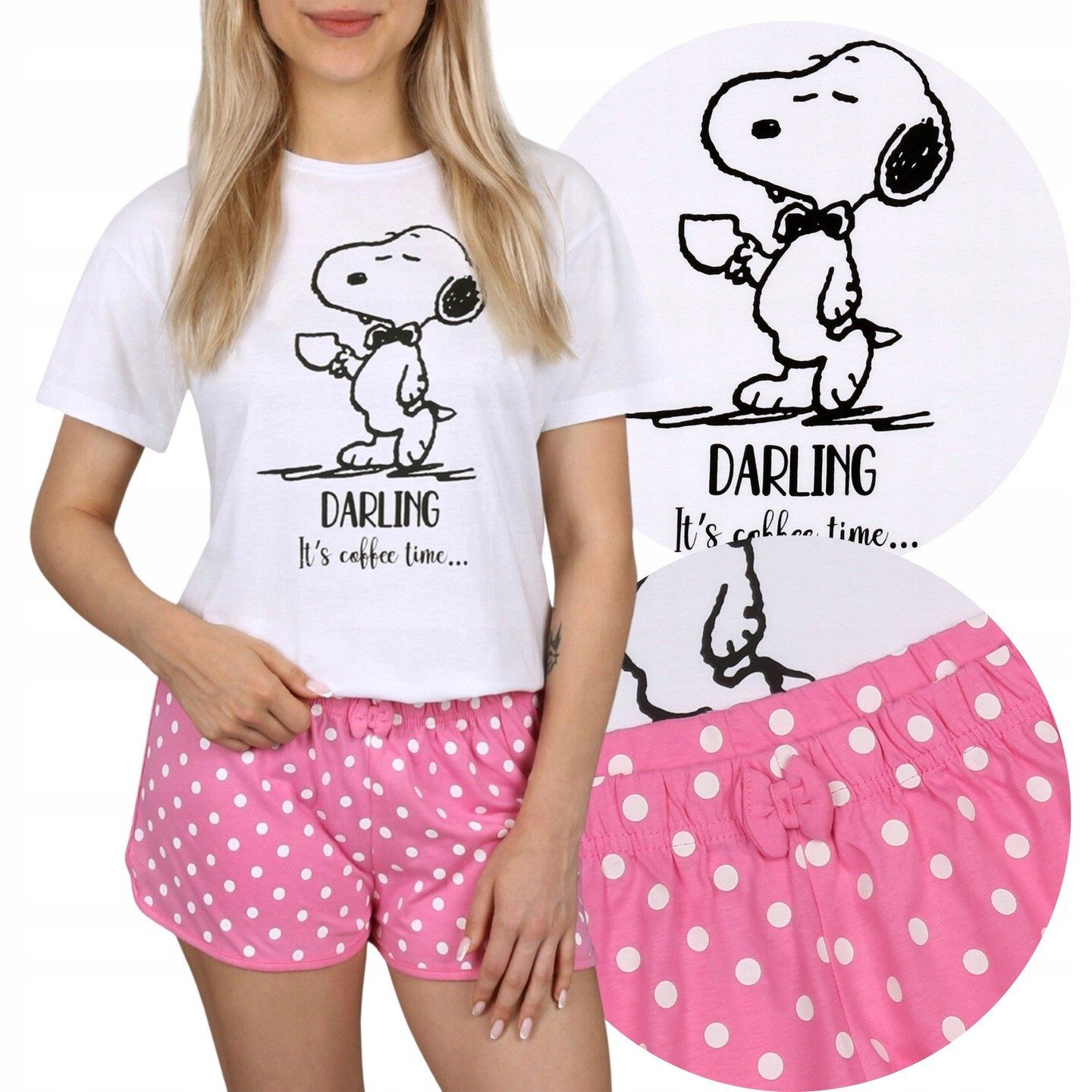 Schlafanzug Snoopy und die Peanuts Mädchen-Schlafanzug, kurzarm, 140 cm