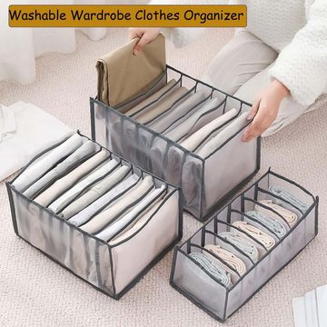 Coonoor Aufbewahrungsdose 5 Stück Schrank Organizer Kleiderschrank mit 7/9 Fächern für Hosen (5 St)