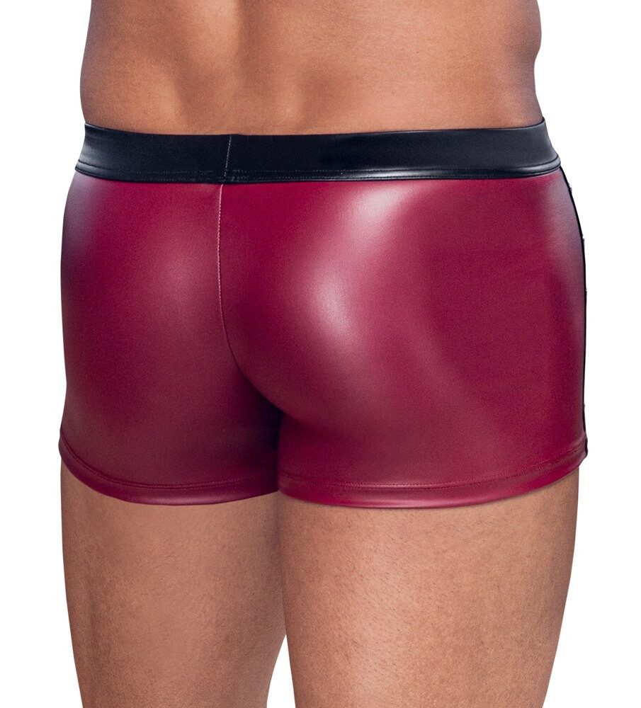 NEK Boxershorts Boxershorts mit Druckknöpfen halb transparent Netz - rot, schwarz (1-St) Cooler roter Mattlook, Seitliche Netz-Einsätze