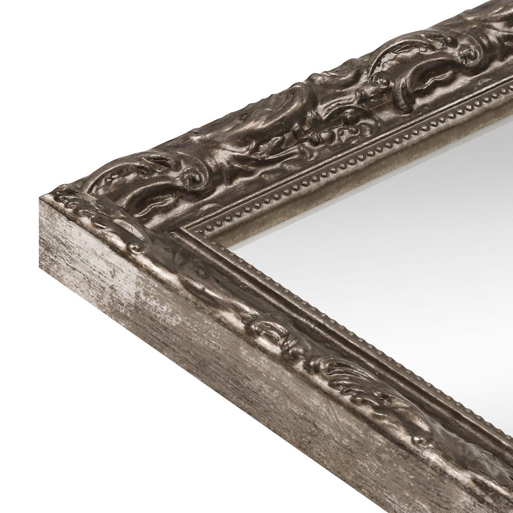 WANDStyle Wandspiegel H530, Silber, aus Massivholz im Stil Antik günstig online kaufen