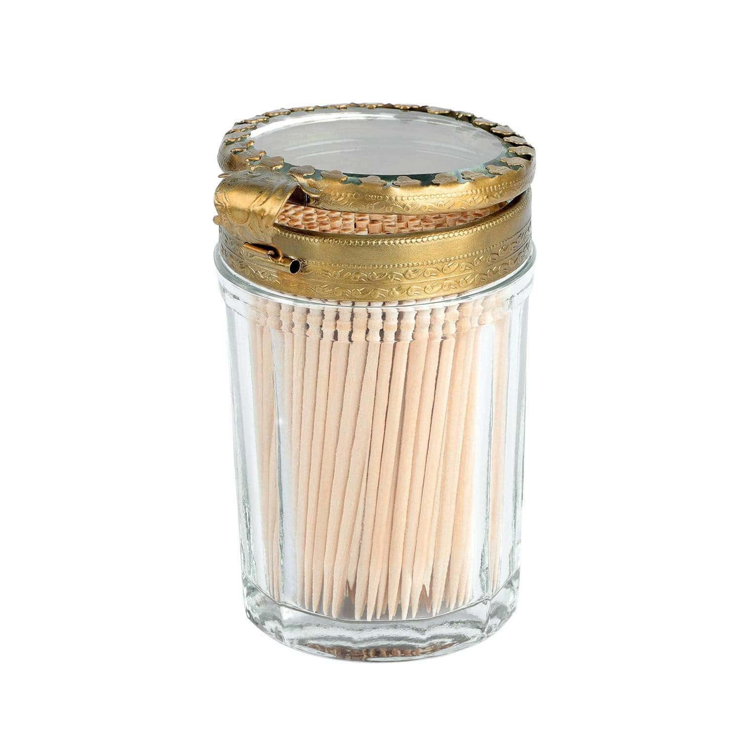 Mirabeau Dose Zahnstocherbox Rashid klar/messing