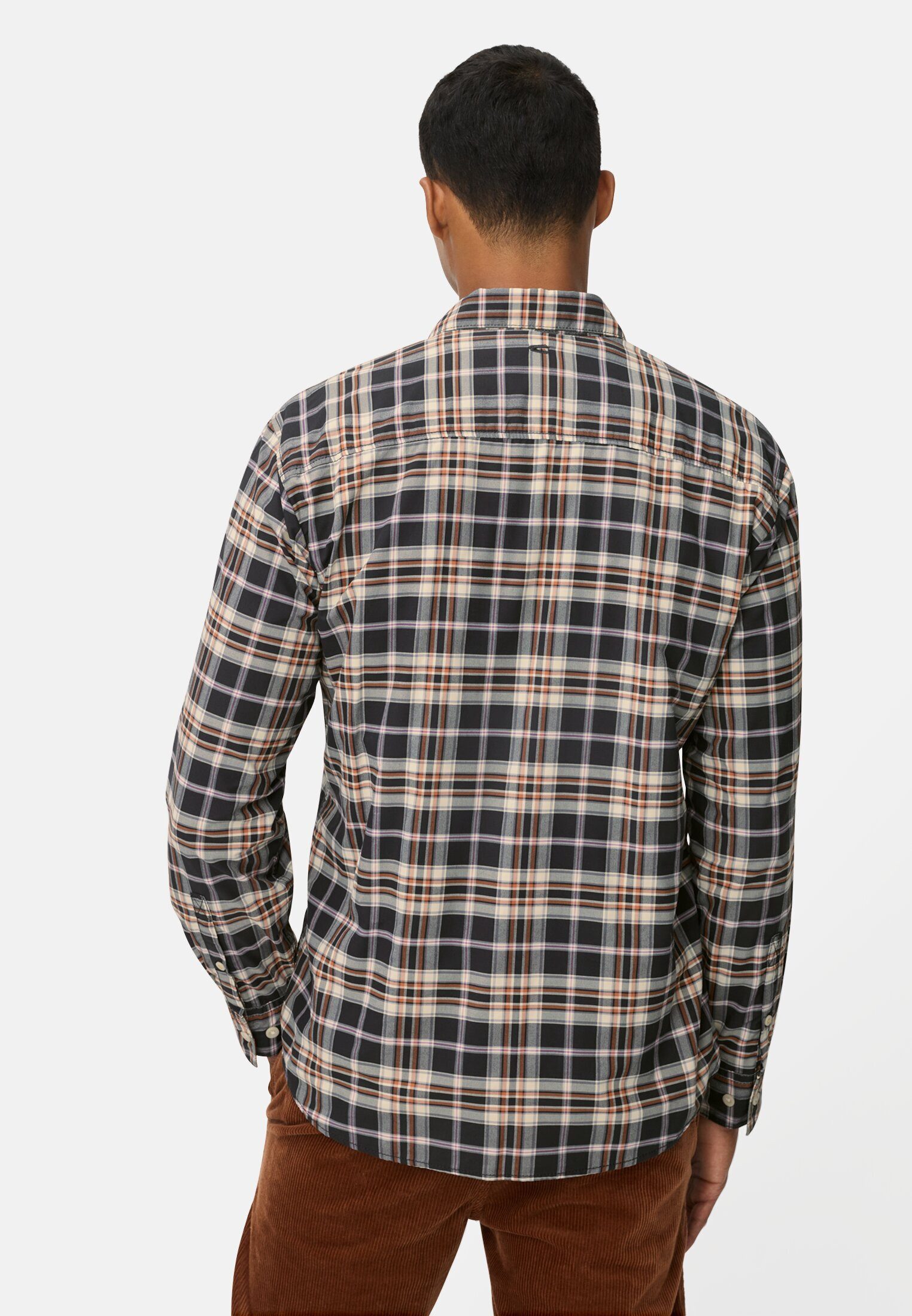 camel active Karohemd mit Quick Dry Funktion Langarm Button-Down
