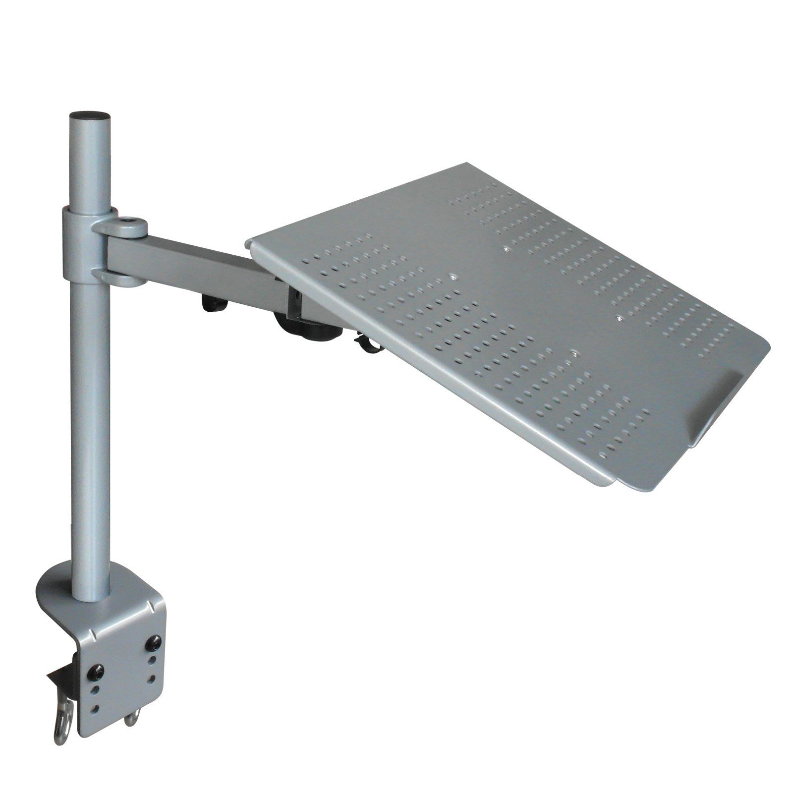Drall Instruments LT10S Monitor-Halterung, (1-tlg., Laptopständer Tisch  Schreibtisch Halterung für Laptop Notebook silber)