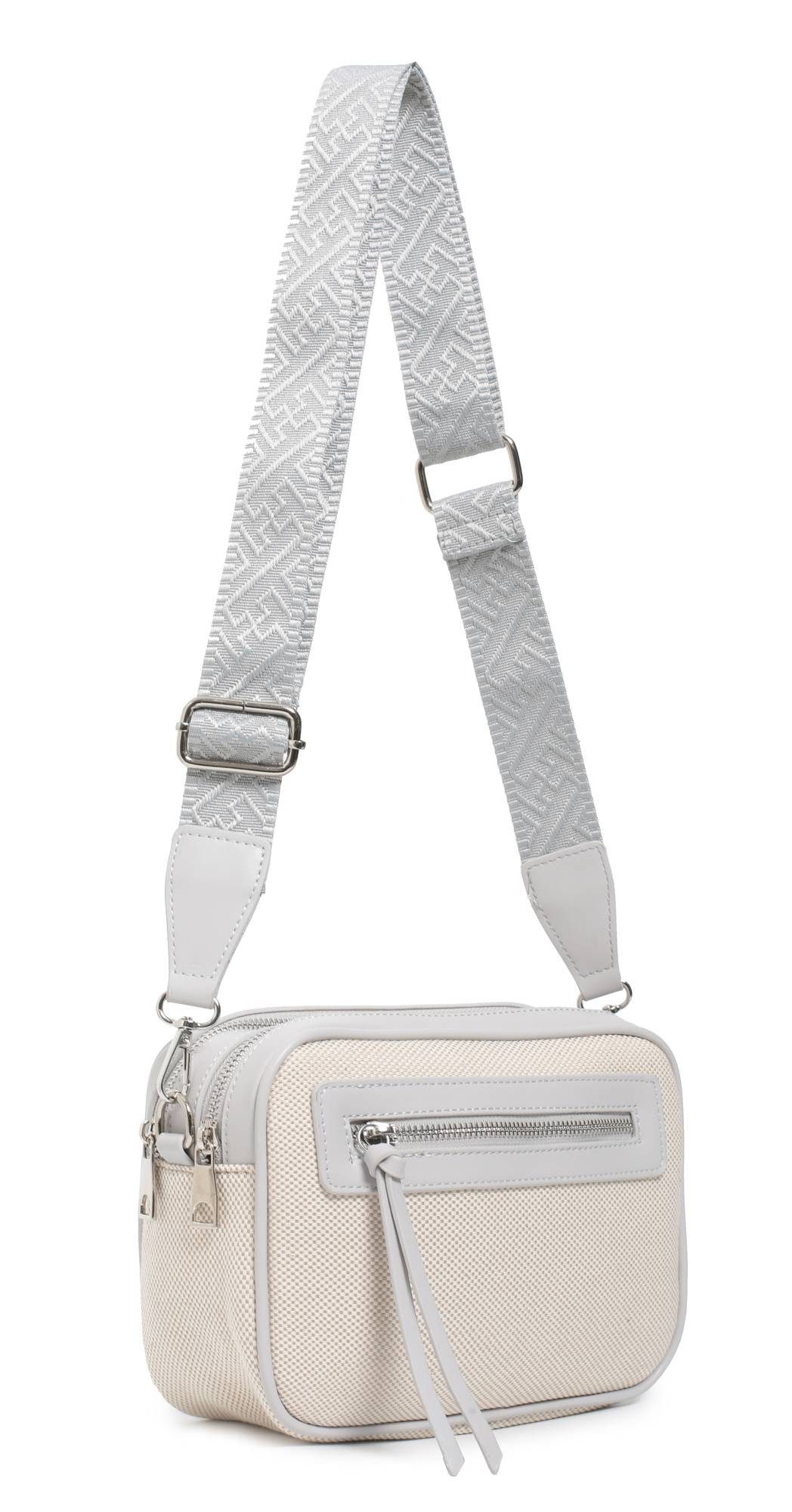 ITALYSHOP24 Schultertasche Damen Tasche Crossbody Canvas Umhängetasche Brus günstig online kaufen