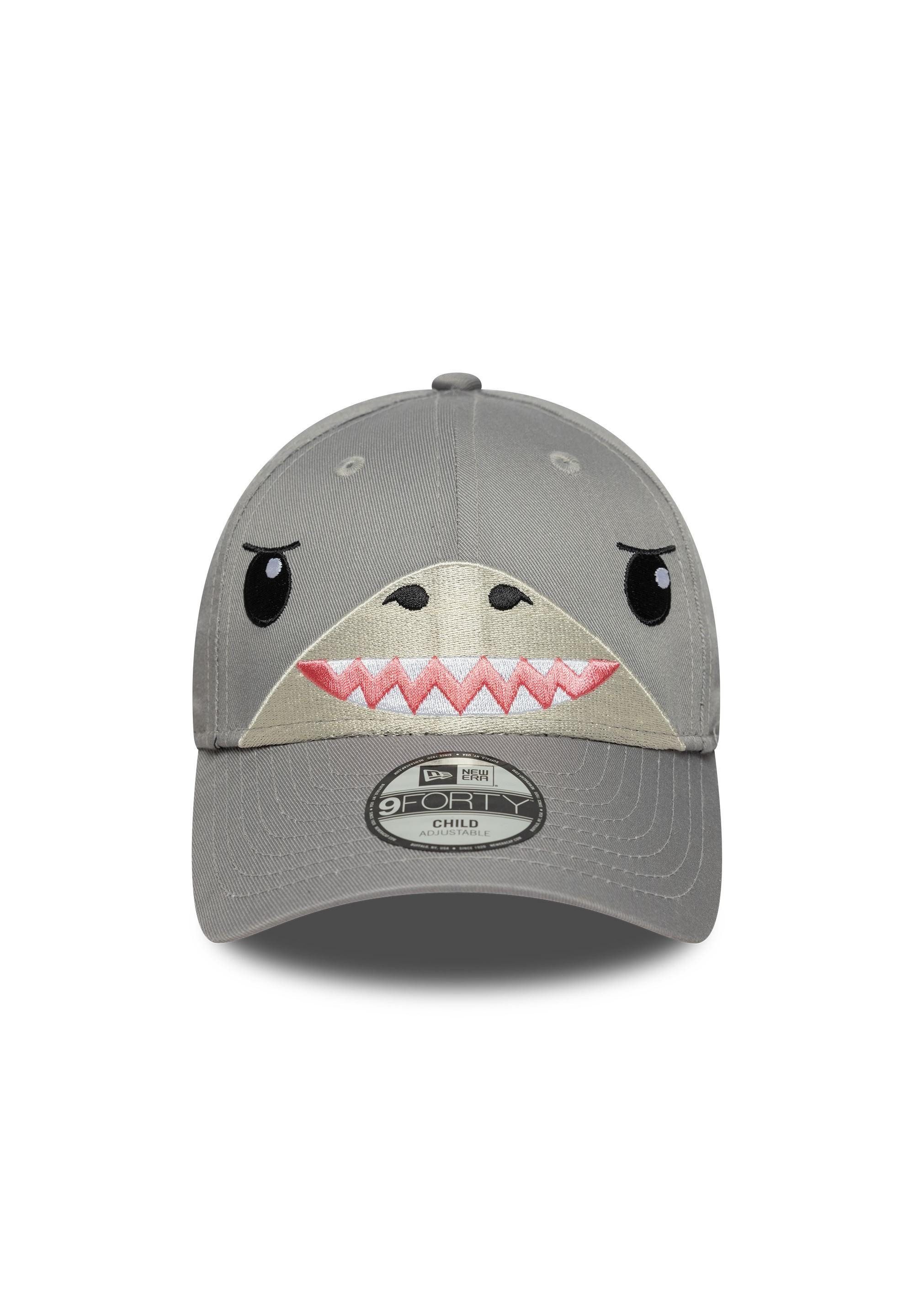 New Era Baseball Cap Hai Gesicht New Era 9Forty Kids Cap Grau (1-St)