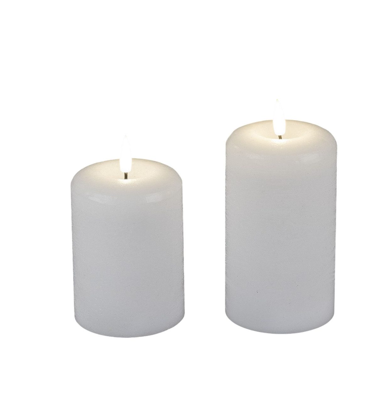 LED-Kerze Formano 2 tlg. LED-Wachs Kerzen Set mit Timerfunktion Batteriebetrieb