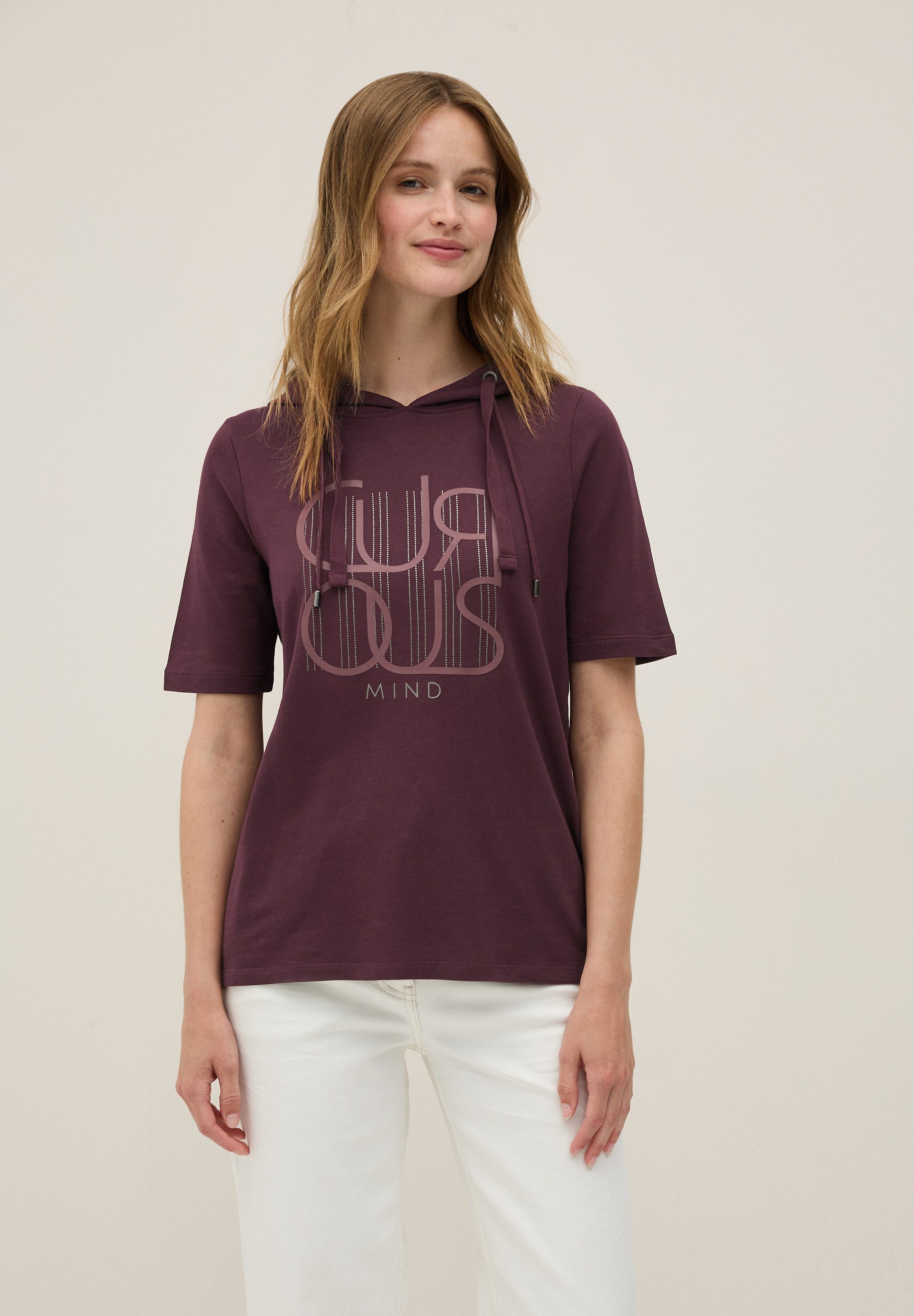 CECIL T-Shirt mit Kapuze mit Tunnelzugband