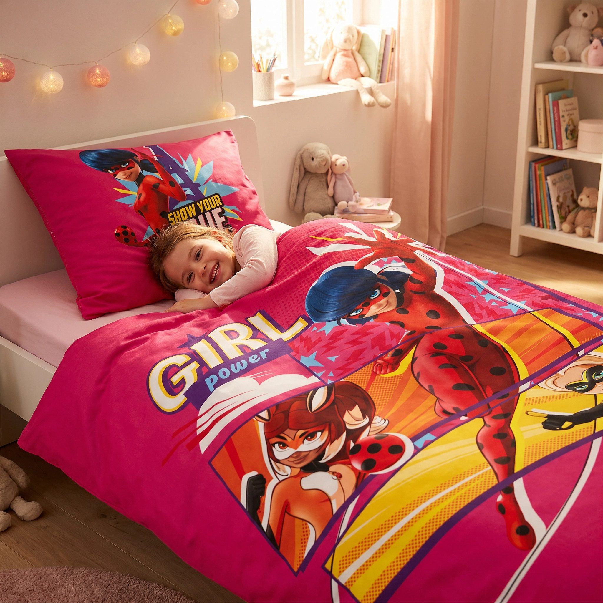 Miraculous - Ladybug Bettwäsche Miraculous Ladybug Rena Rouge Kinder Bettwäsche Set, Mikrofaser, Größe: 135/140 x 200 Deckenbezug - 63x63 cm Kissenbezug