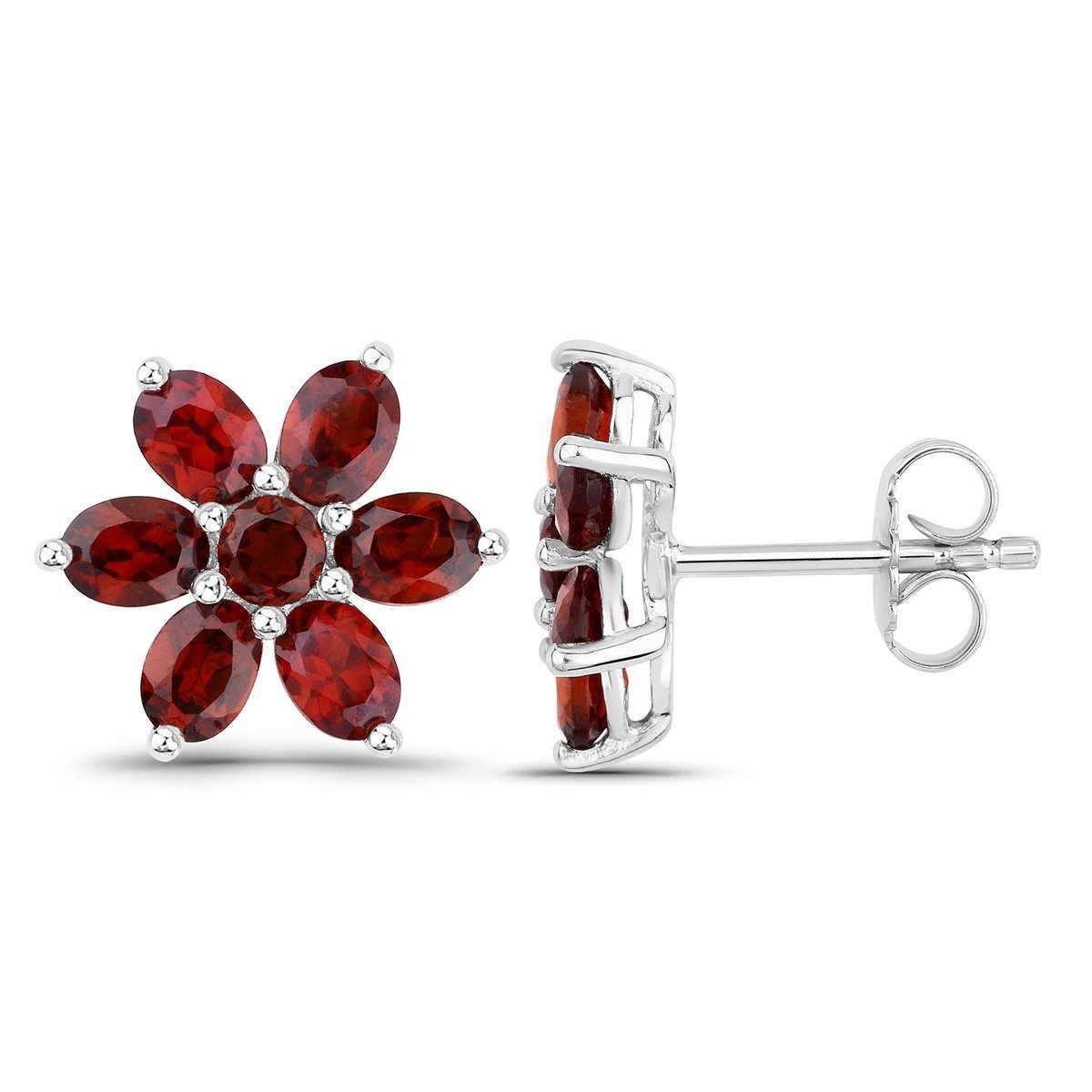 Rafaela Donata Paar Ohrstecker Blume silber, aus Sterling Silber