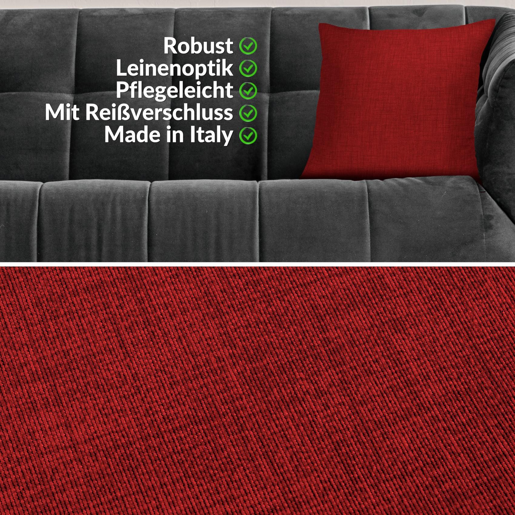 ANRO Dekokissen MrJack Kissenbezug Leinenoptik Deko Kissen Uni, Kissenbezug günstig online kaufen