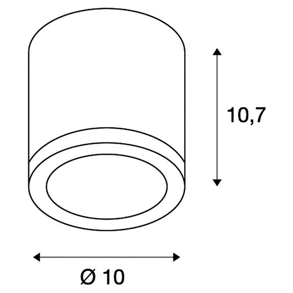 SLV Deckenstrahler LED Deckenspot Enola C, Aluminium, weiß, 3000K, 850lm, 107 mm, LED