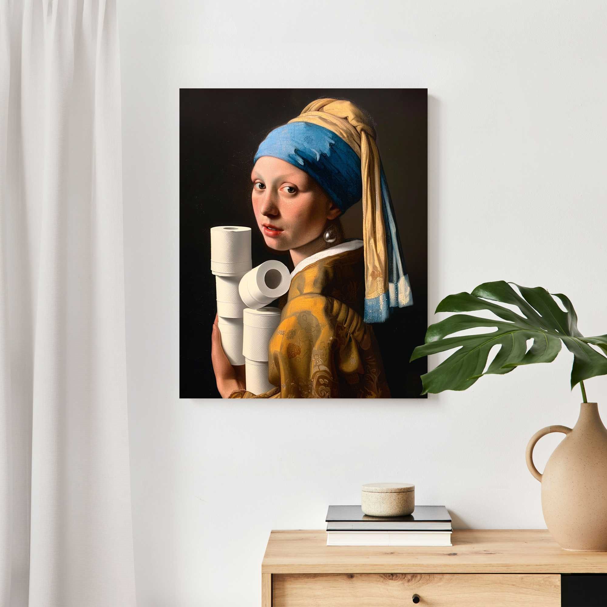 Reinders! Deco-Panel Toiletpaper Girl, Toilette - Blau - MDF - Kunst - 40x5 günstig online kaufen