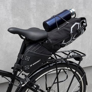 Wozinsky Fahrradtasche Wozinsky geräumige Fahrrad Satteltasche Satteltasche groß 12l Schwarz (1-tlg)