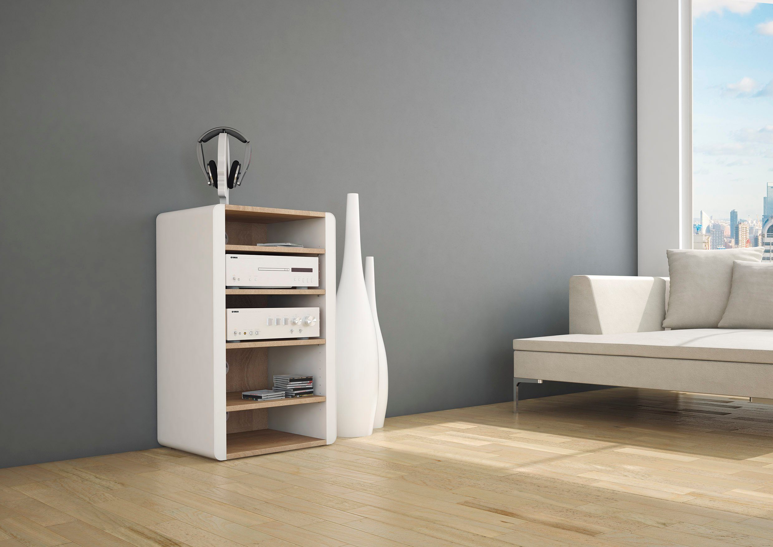 Schnepel TV-Regal Schnepel HiFi-Möbel ELF-H60, 1-tlg., 6 Ablagen, 4 verstellbare Fachböden, verschiedene Farbvarianten