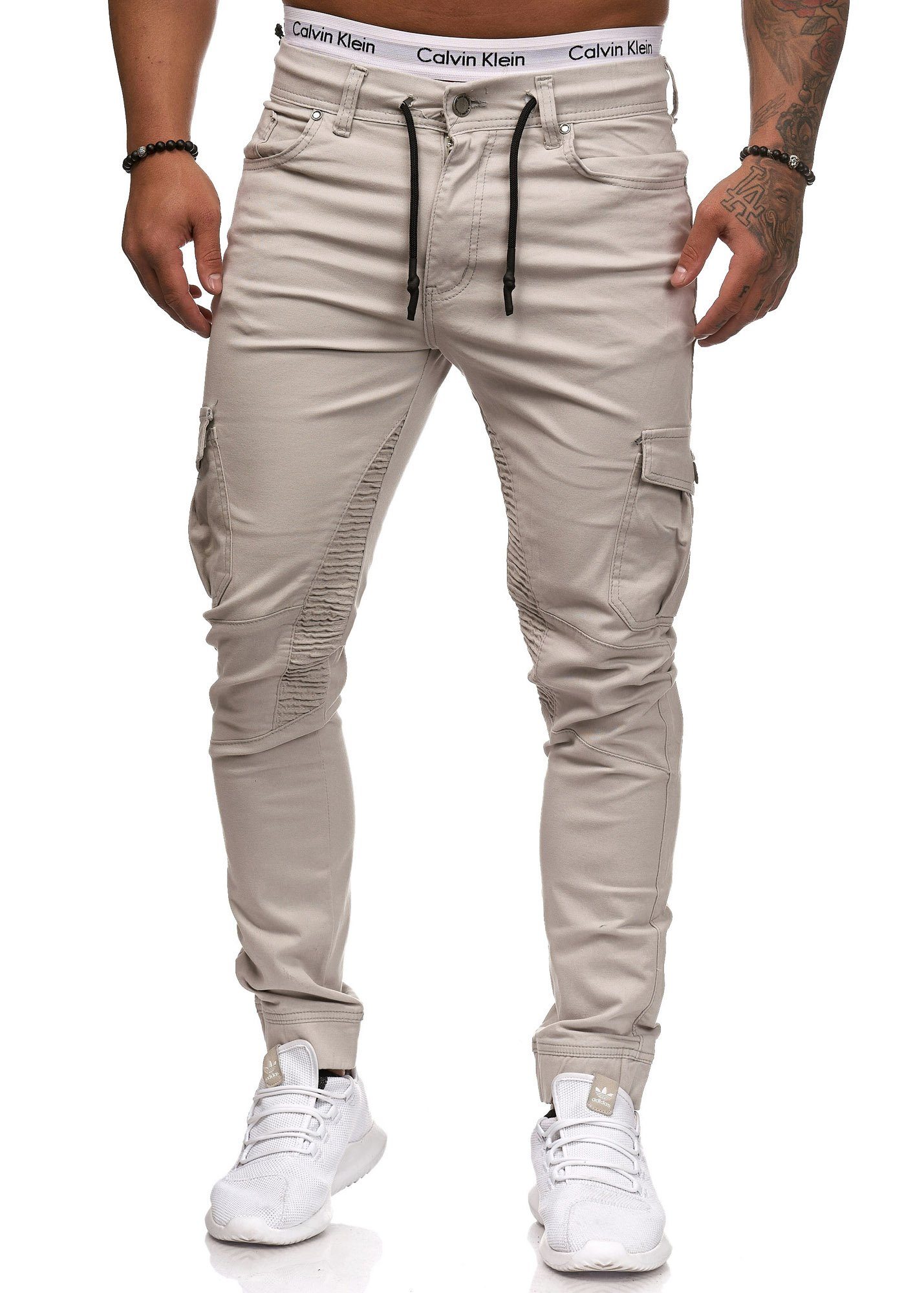 3207C Slim Männer Slim Code47 Jeans Chino Chinohose Slim-fit-Jeans Grau Herren Designer Hose Fit
