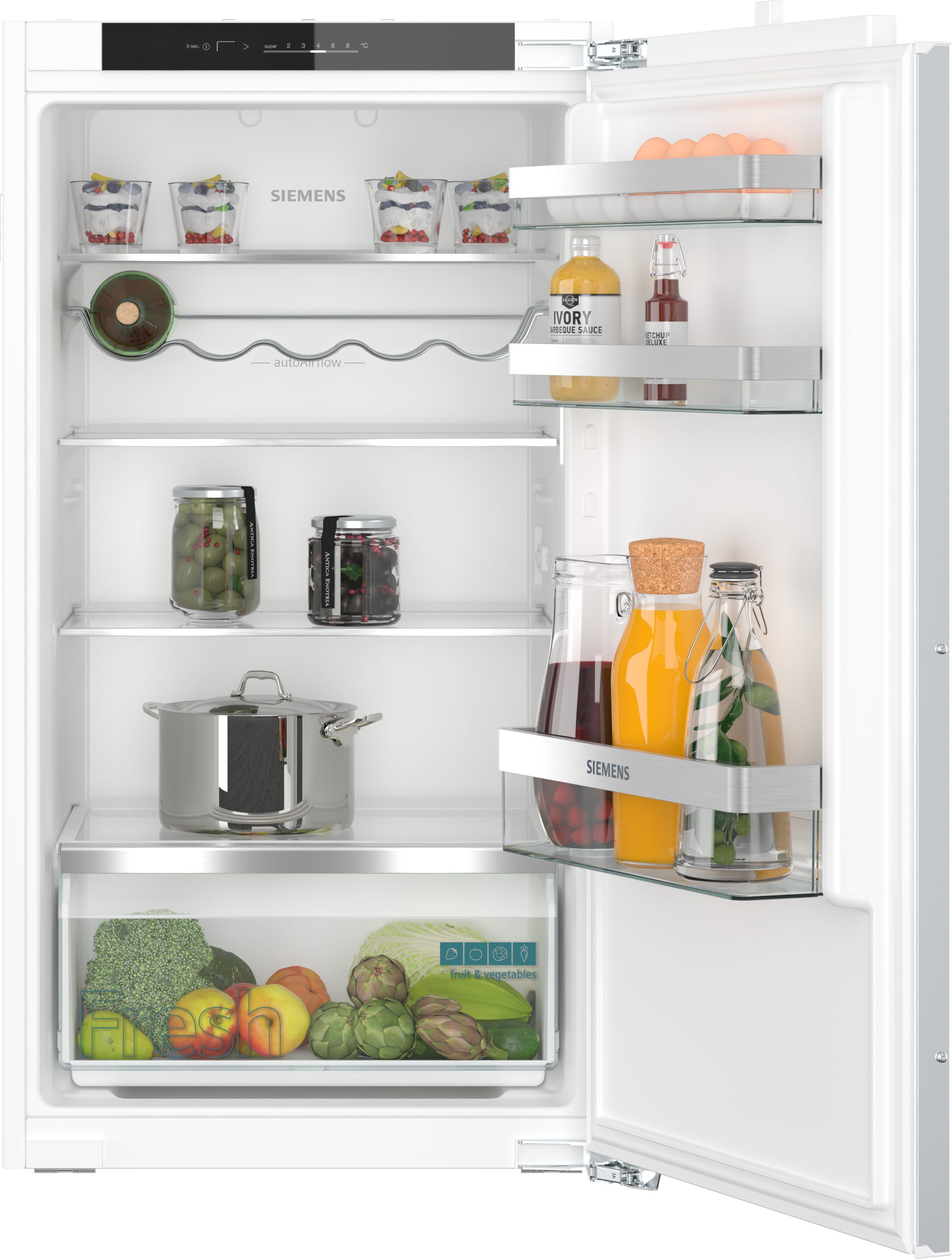 SIEMENS Einbaukühlschrank iQ300 KI31RVFE0, 102,1 cm hoch, 54,1 cm breit, Einfache Temperatureinstellung dank elektronischer Temperaturregelung