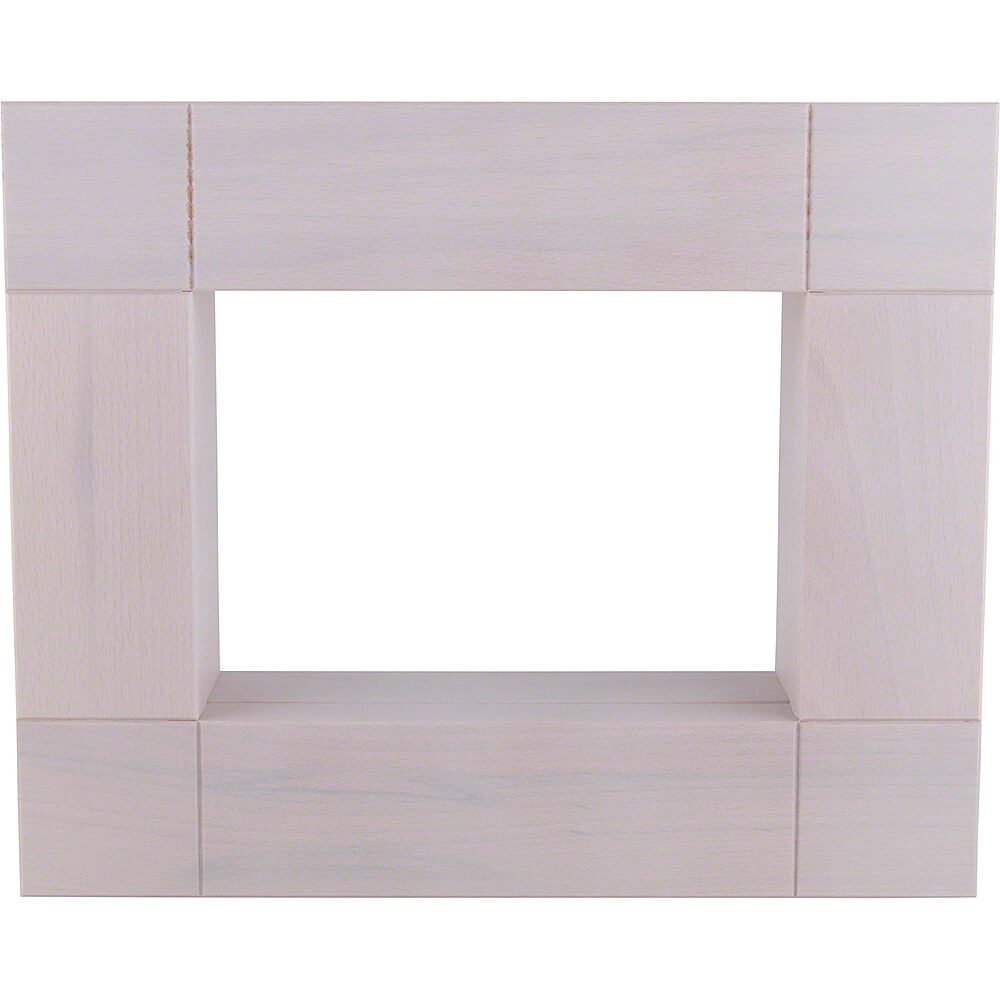 KWO Kunstgewerbe Werkstätten Räuchermännchen Zierrahmen für Kantenhocker, weiß lasiert (33x27cm) von KWO
