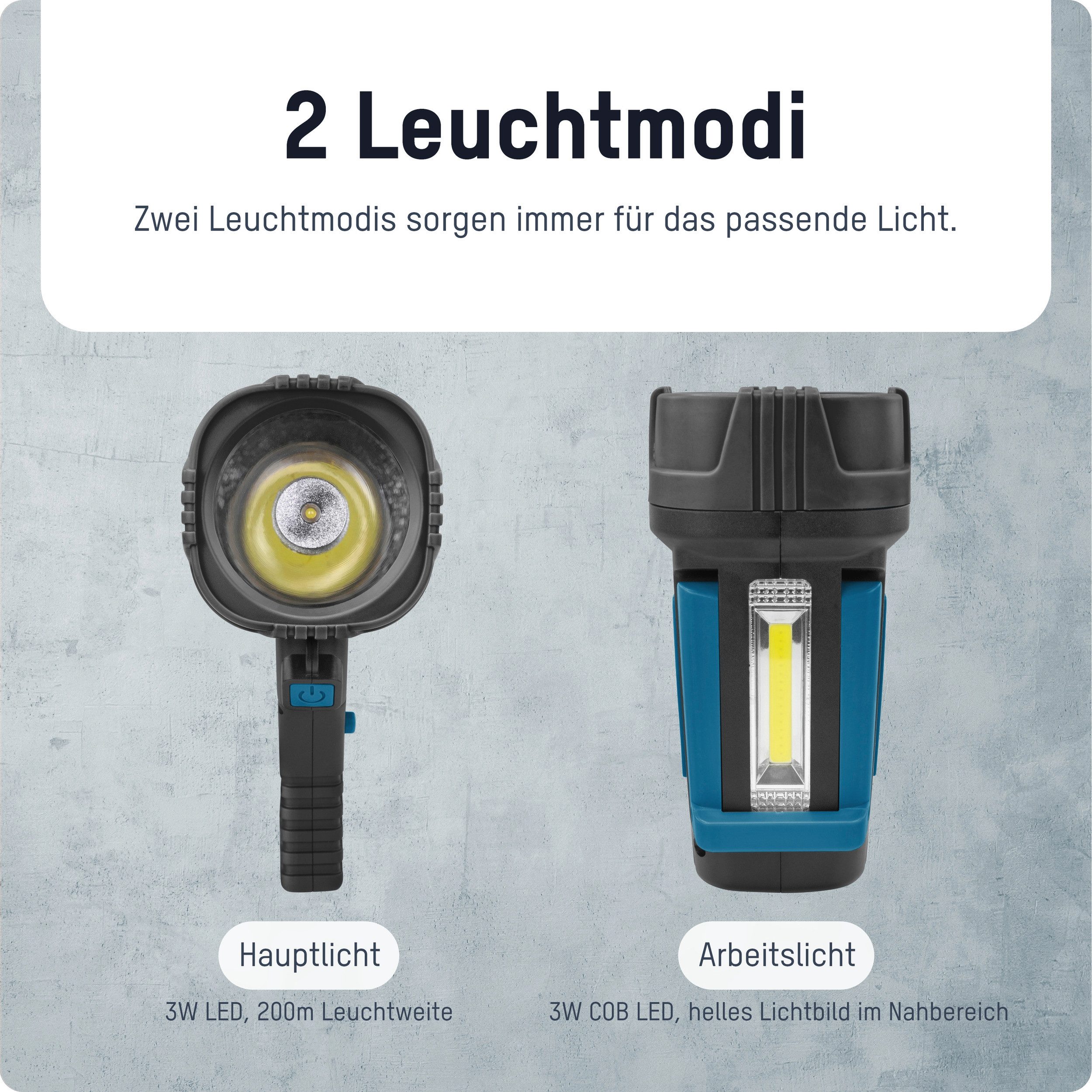 ANSMANN AG LED Headlight HS230B LED Handheld Headlight ideal for camping, work, garden, hiking