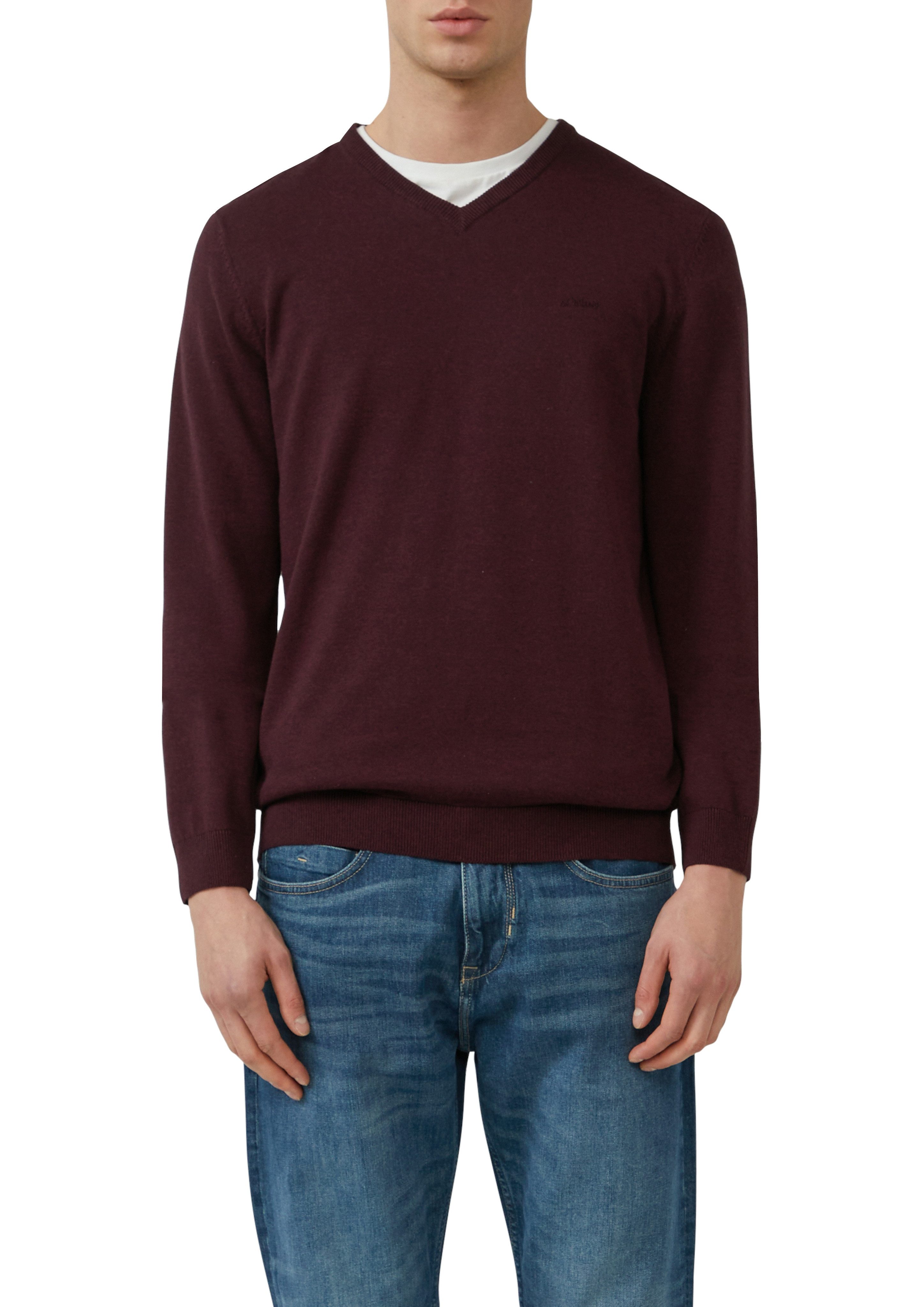 s.Oliver Strickpullover in melierter Optik mit günstig online kaufen
