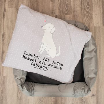 Mr. & Mrs. Panda Tierbett Labrador Moment - Grau Pastell - Geschenk, Hundedecke, Hundebett, Hun, Kuschelig und robust