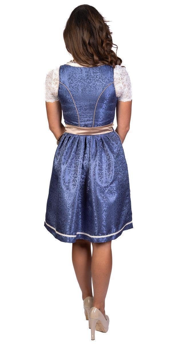 Trachtl Dirndl EMELY Dirndl Trachtenkleid Damen 2:TLG Blau/Natur 44