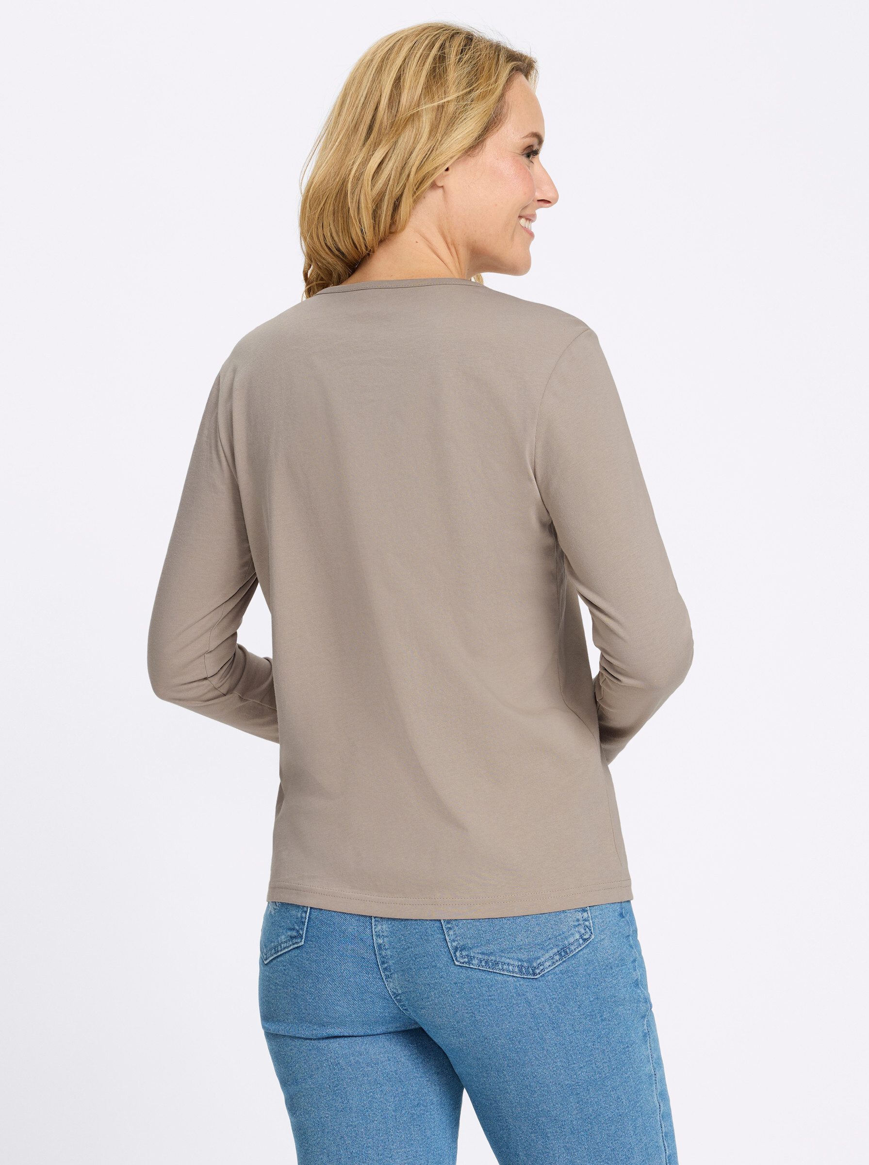 Sieh an! T-Shirt Rundhals-Shirt Langarm – Bild 4 von 5