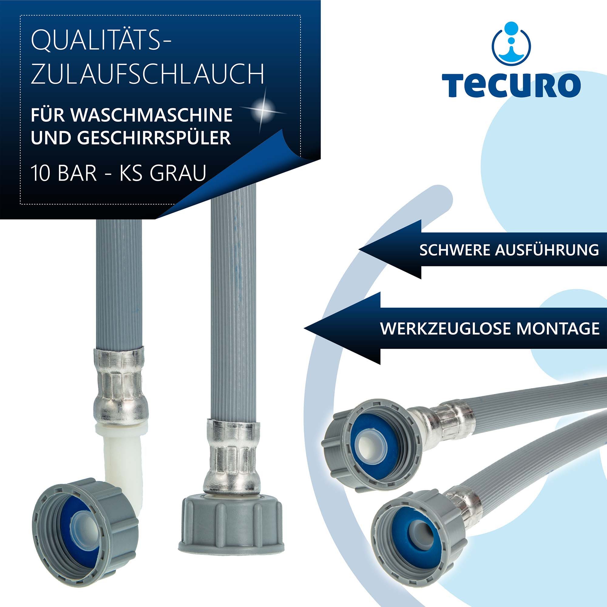 tecuro Schlauch Zulaufschlauch für Waschmaschine Geschirrspüler günstig online kaufen