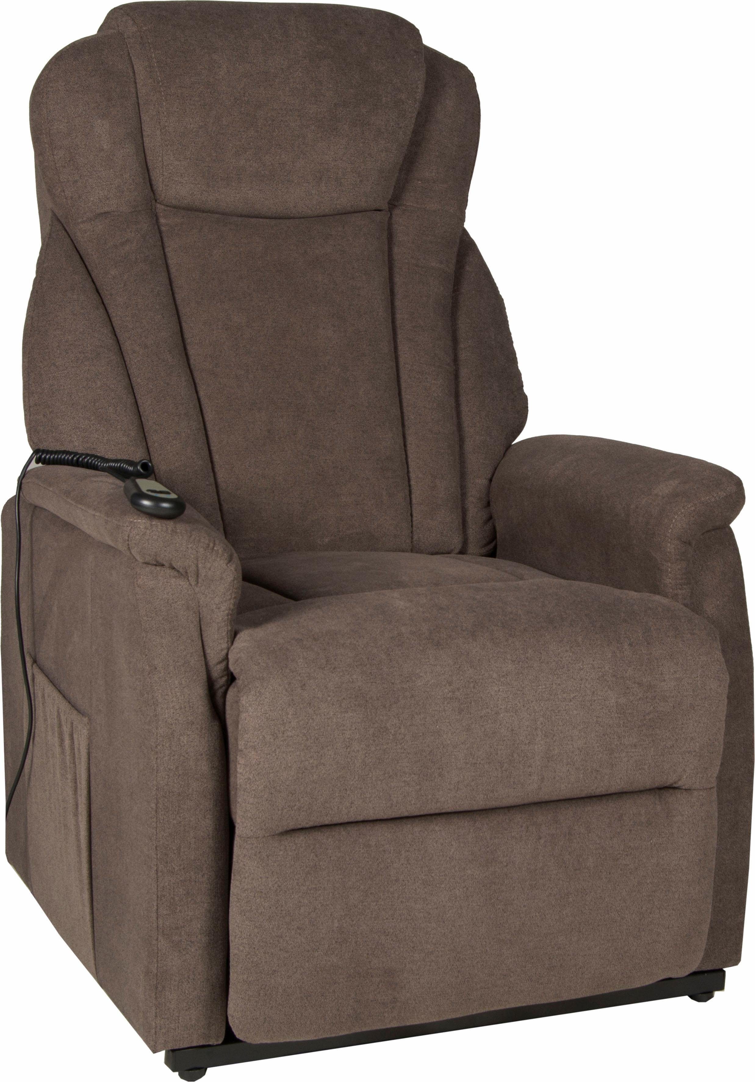 Duo Collection TV-Sessel Toronto XXL bis 150 kg belastbar, mit elektrischer Aufstehhilfe, Relaxfunktion und Taschenfederkern mit Stahlwellenunterfederung dunkelbraun