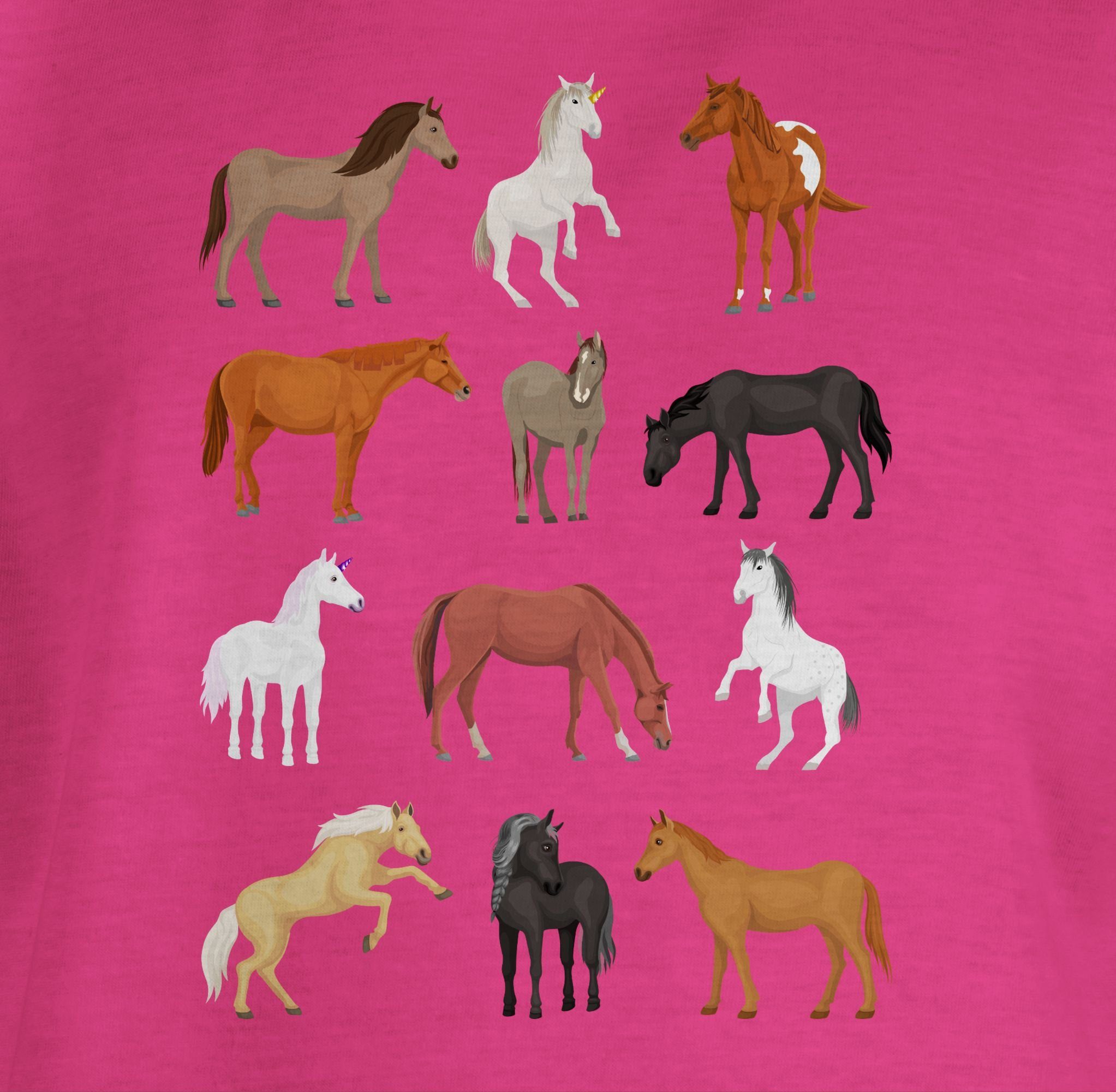 Shirtracer T-Shirt Pferde Reihe Tiermotiv Animal Print