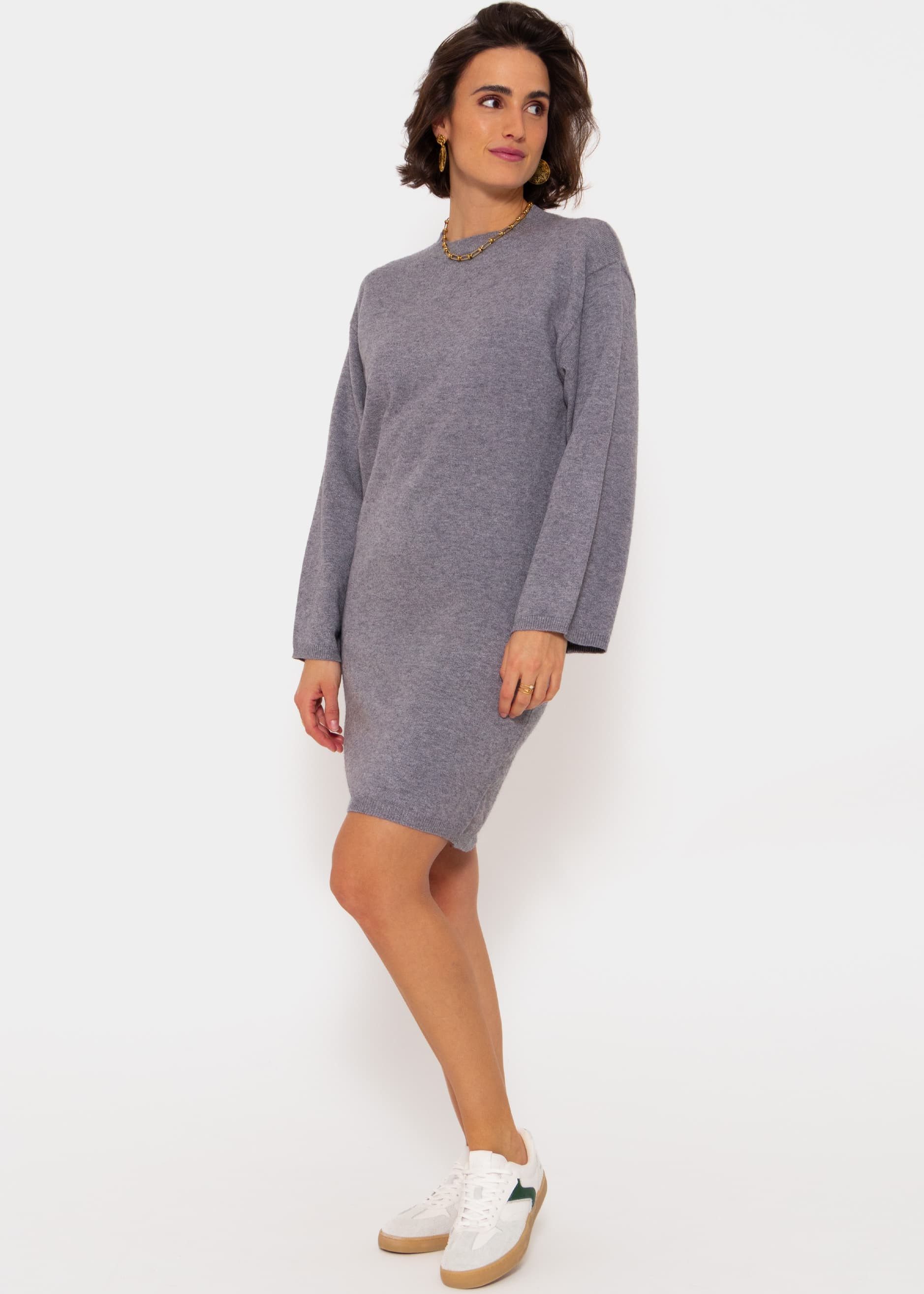 SASSYCLASSY Strickkleid Oversize Strickkleid Rollkragen Damen günstig online kaufen