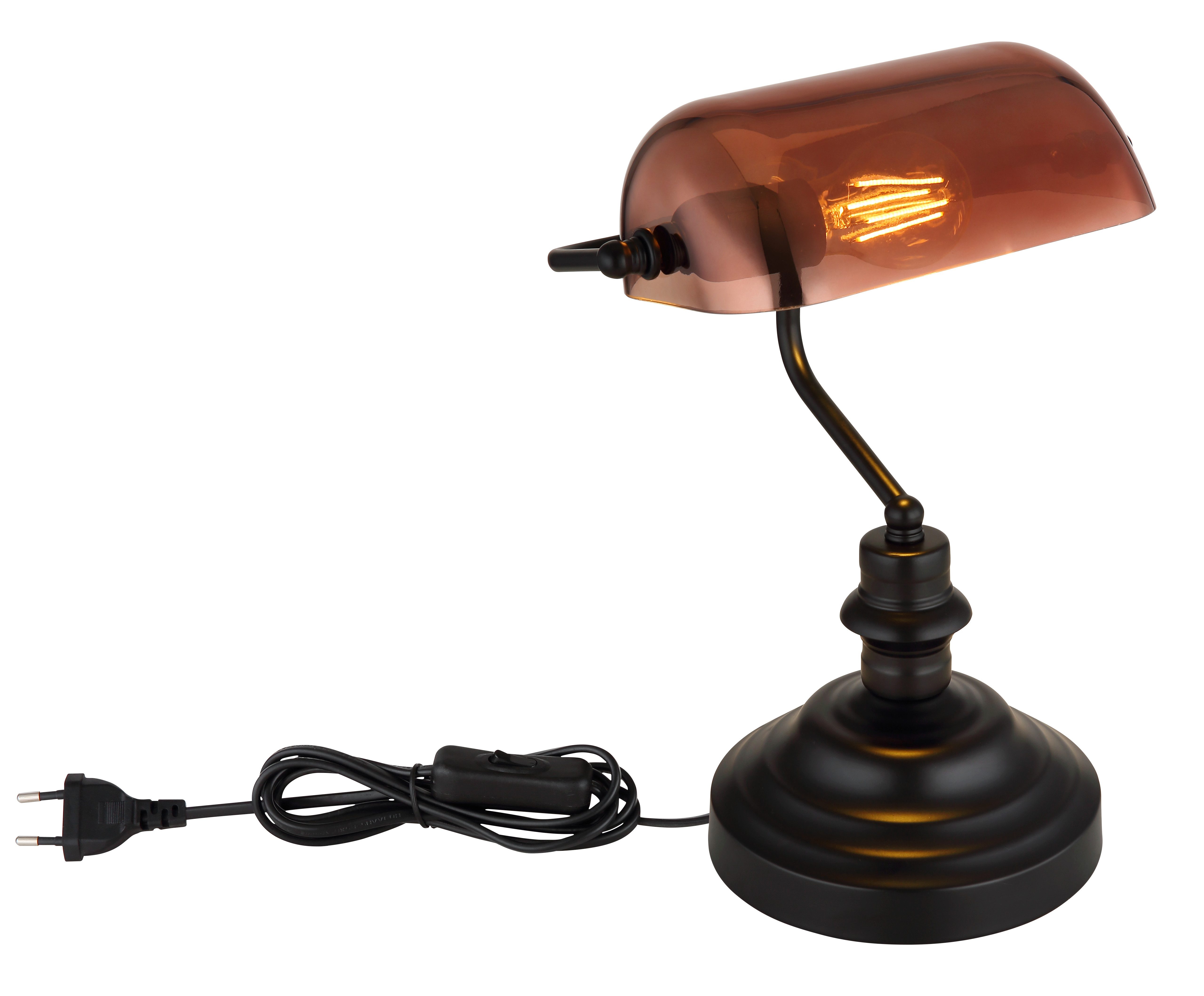 GLOBO LIGHTING Schreibtischlampe ANTIQUE, ohne Leuchtmittel, Klassische Sch günstig online kaufen