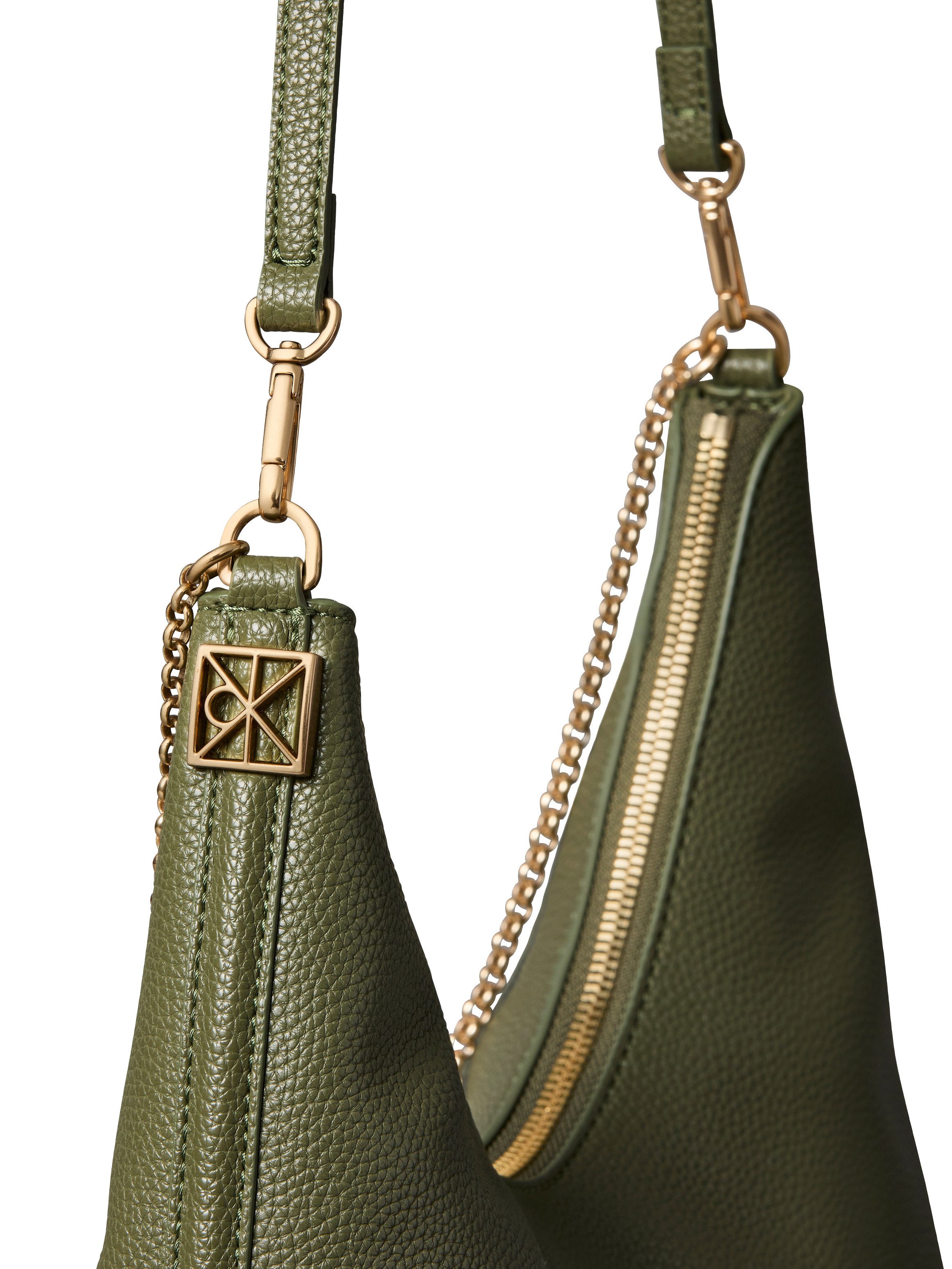 Calvin Klein Schultertasche EMBLEM HW PEBBLE SHOULDER BAG, Schultertasche, Umhängetasche, Hobo Bag mit Logoschriftzug