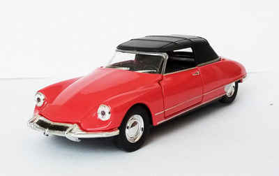 Welly Modellauto CITROEN DS19 Cabriolet Modellauto 12cm aus Metall 16 (Rot zu), mit Rückzug Modell Auto Spielzeugauto Spielzeug Geschenk Kinder