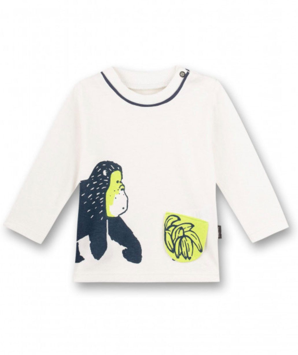 Sanetta Langarmshirt Baby Langarmshirt aus 100 % Baumwolle mit Tiermotiv