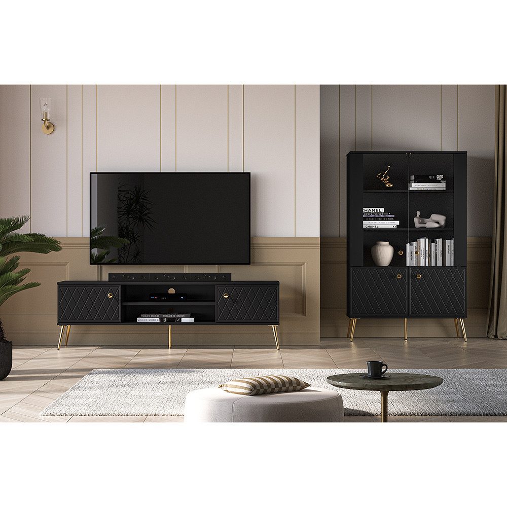Lomadox Wohnzimmer-Set ELKO-131, (Mega-Spar-Set, 2-St., Lowboard günstig online kaufen