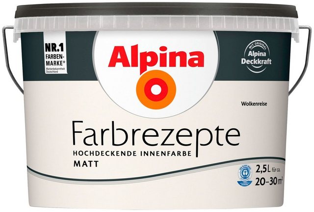 Alpina Sports Wand- und Deckenfarbe Alpina FARBREZEPTE, Wolkenreise