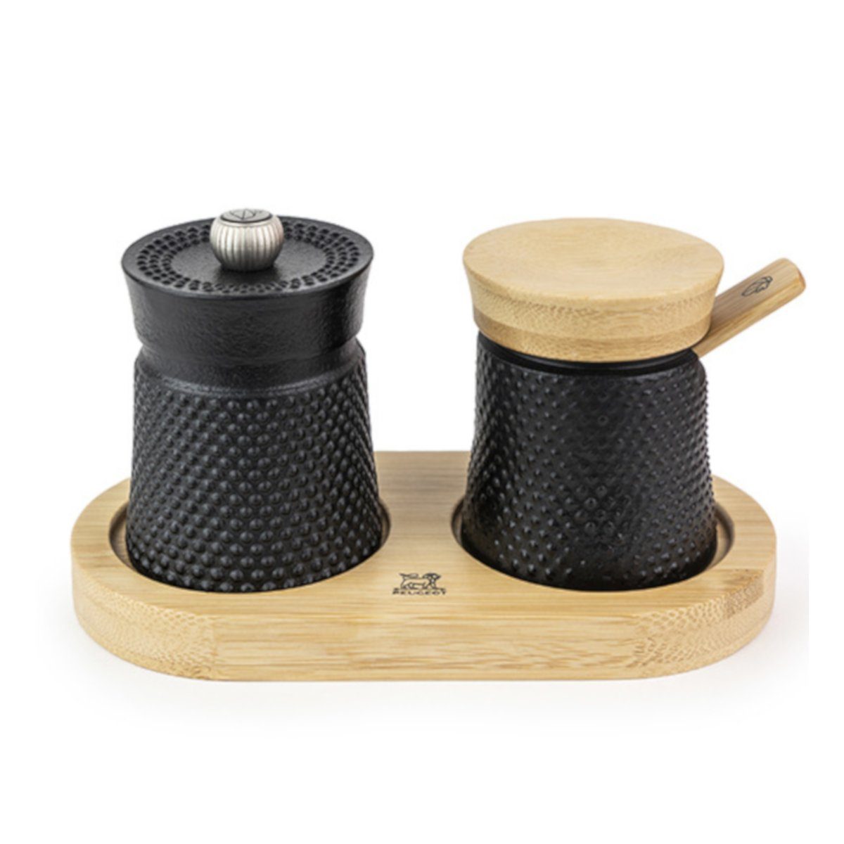 PEUGEOT Salz-/Pfeffermühle Gewürzbox BALI, Pfeffermühle D 6 cm x H 8 cm, Salztopf D6 cm x H 7.5 cm