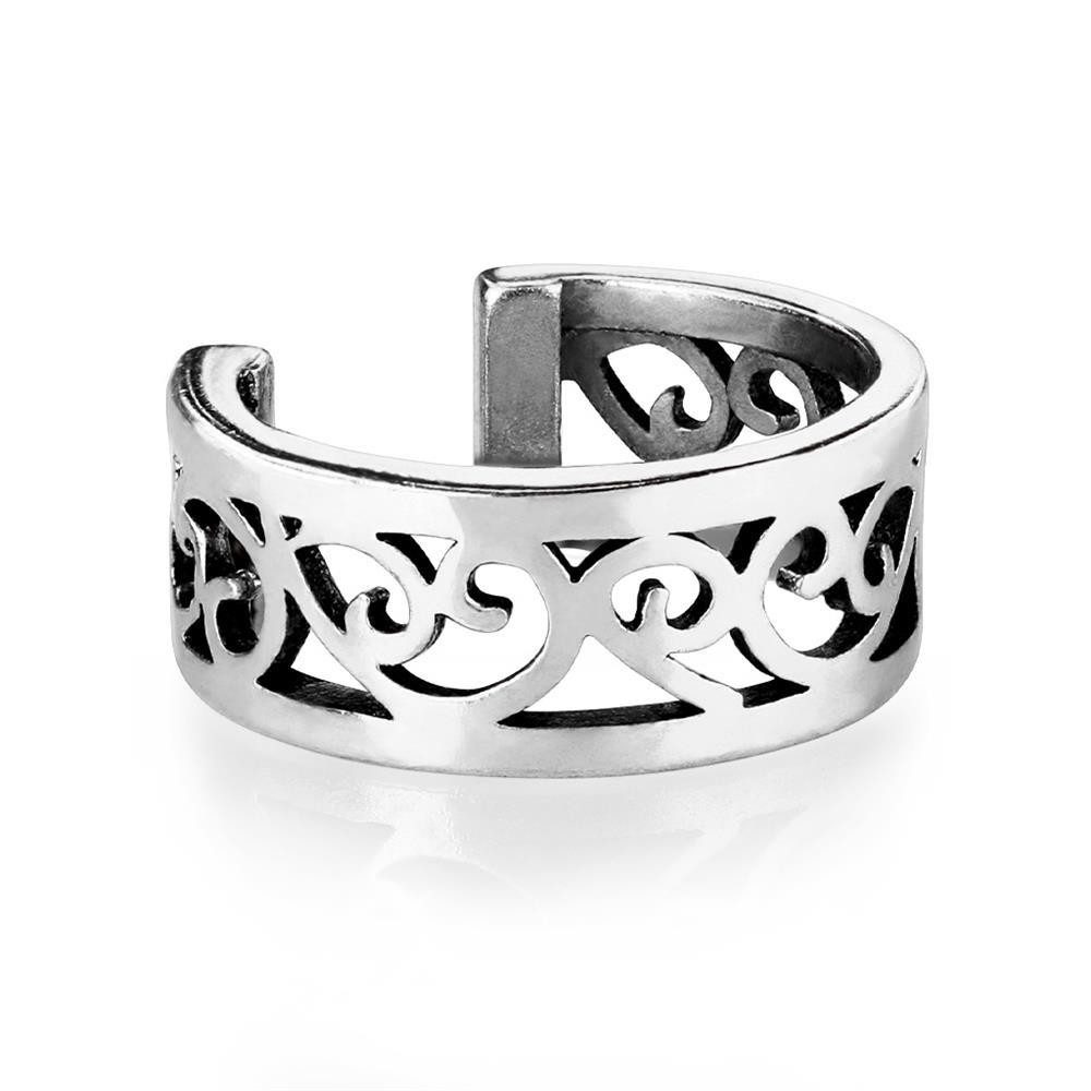 Ohrklemme Ohrklemme Ornamente aus Edelstahl Damen silber